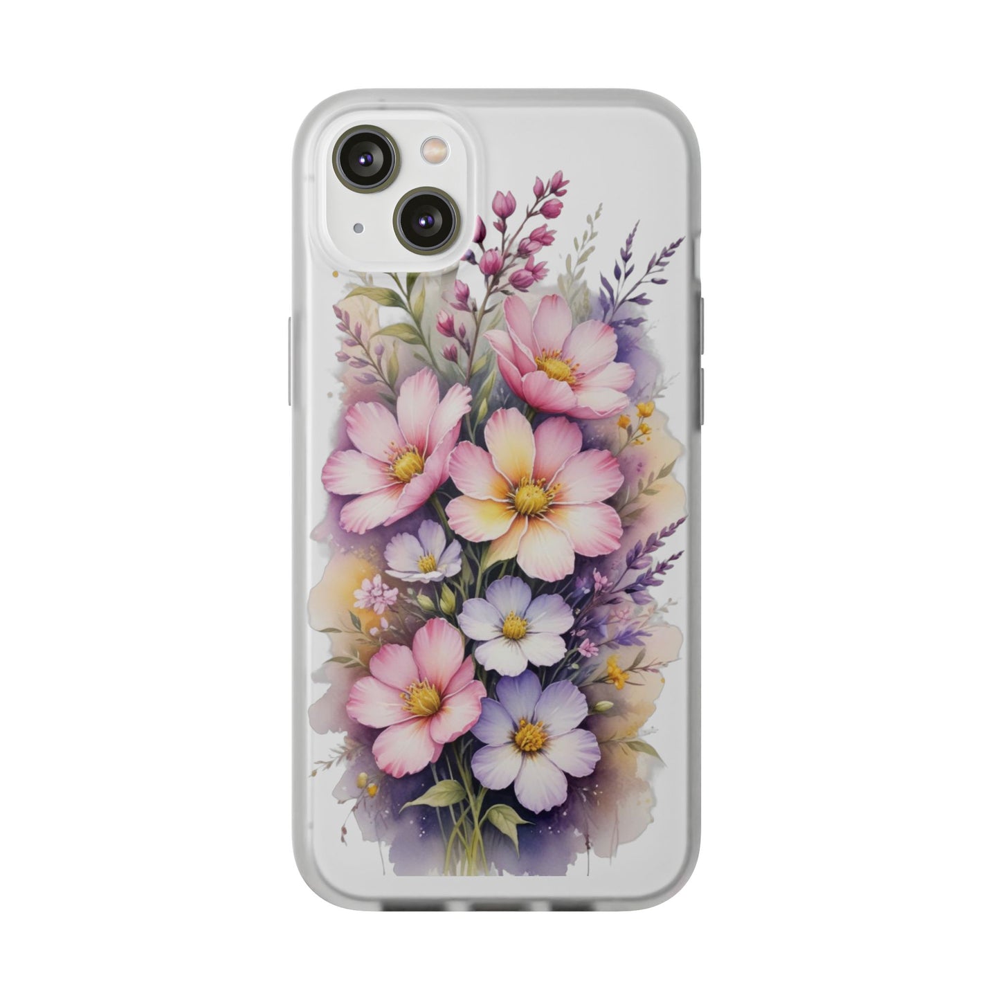 "Blossoming Beauty: Elegant Floral Flexi Phone Case"