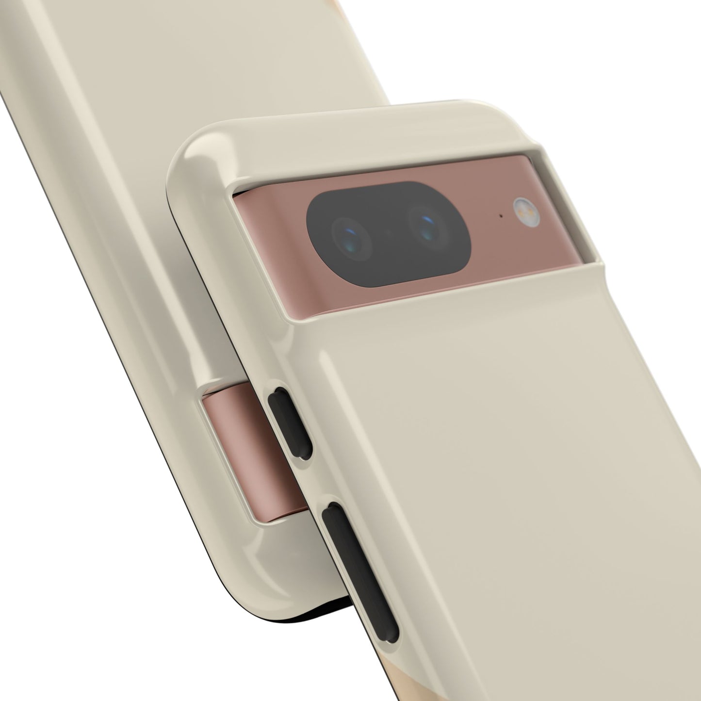 Minimalist Two-Tone Beige Tough Phone Case