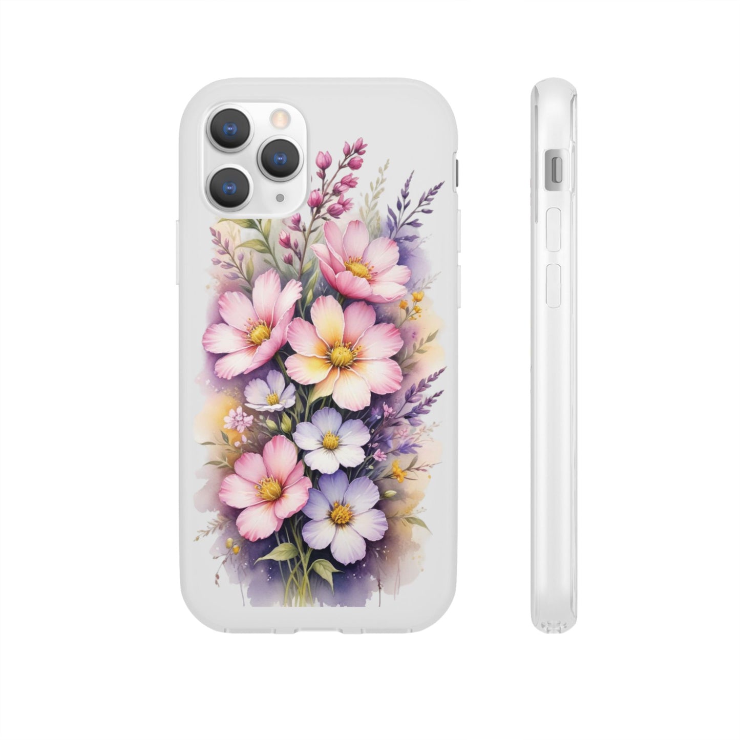 "Blossoming Beauty: Elegant Floral Flexi Phone Case"