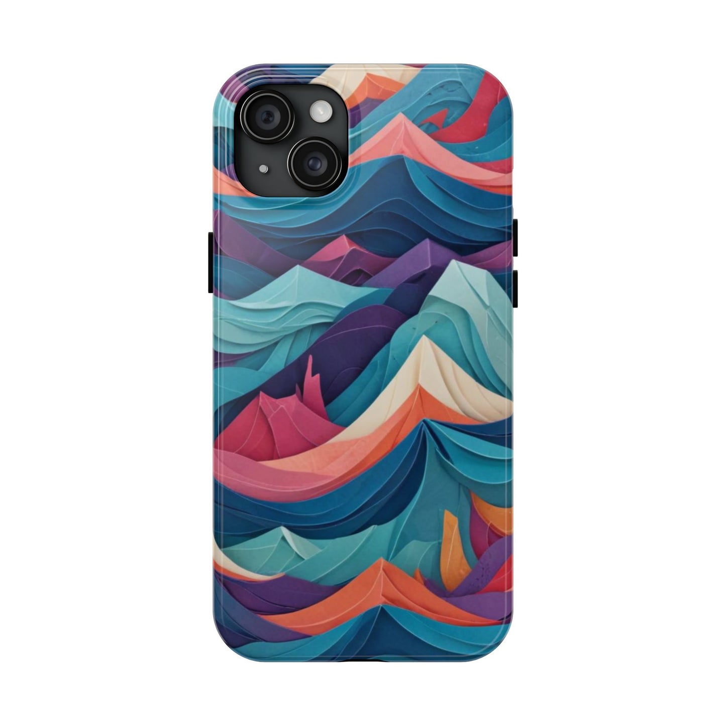 Aqua Turquoise Fabric Pattern –Tough Phone Case