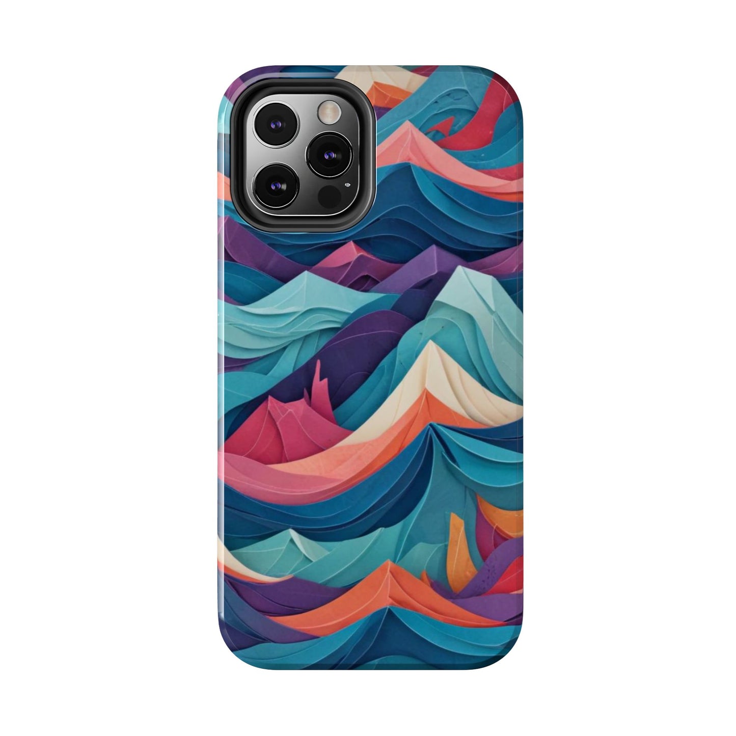 Aqua Turquoise Fabric Pattern –Tough Phone Case