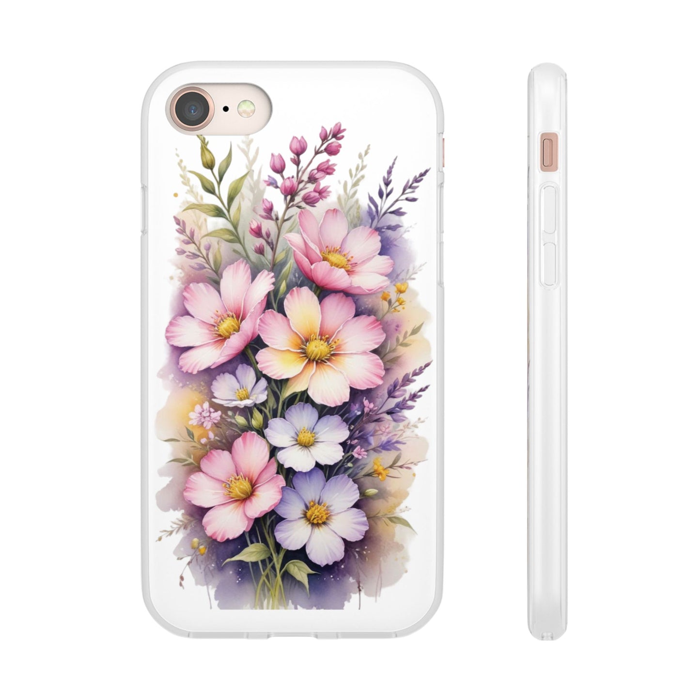 "Blossoming Beauty: Elegant Floral Flexi Phone Case"