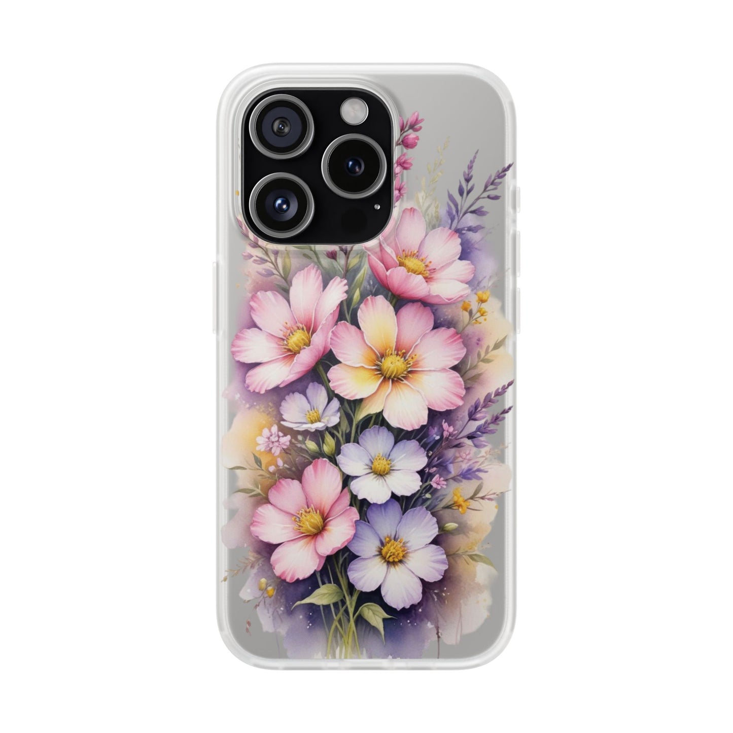 "Blossoming Beauty: Elegant Floral Flexi Phone Case"