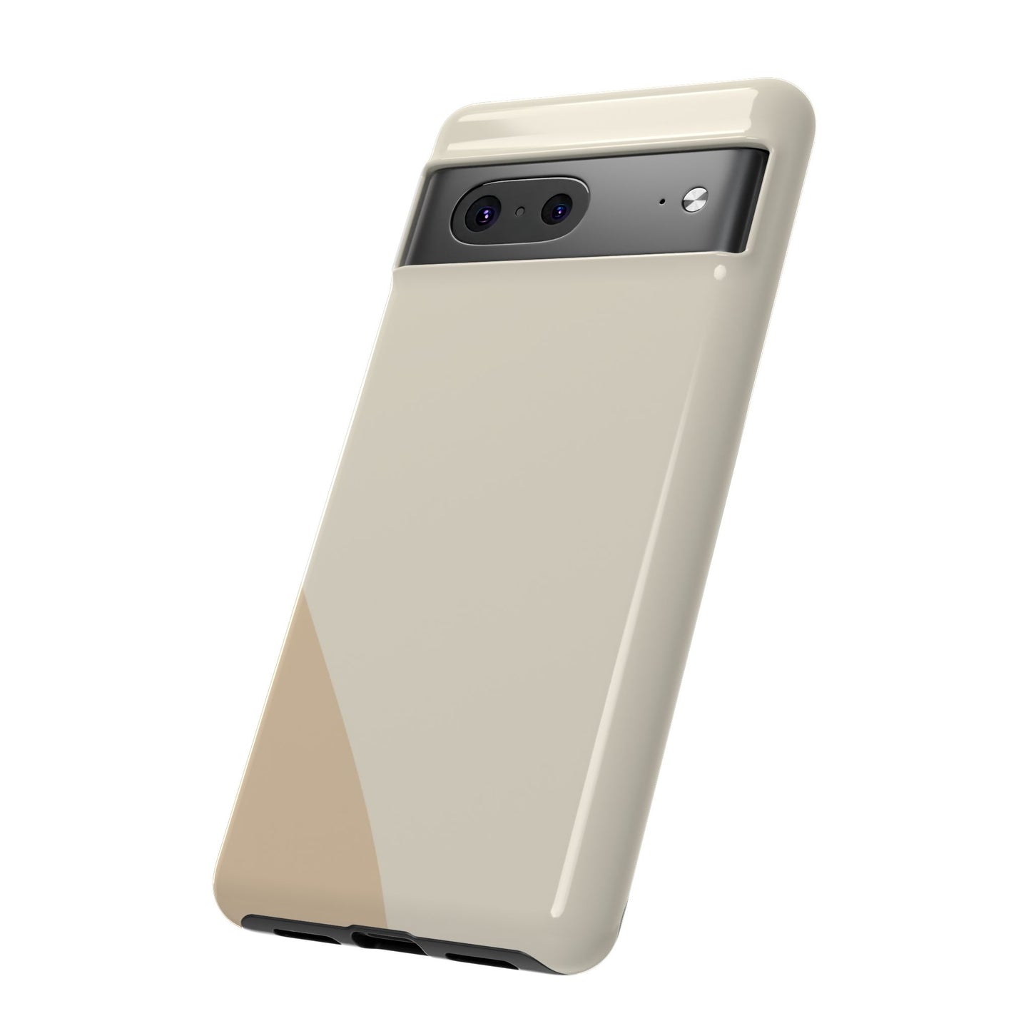 Minimalist Two-Tone Beige Tough Phone Case