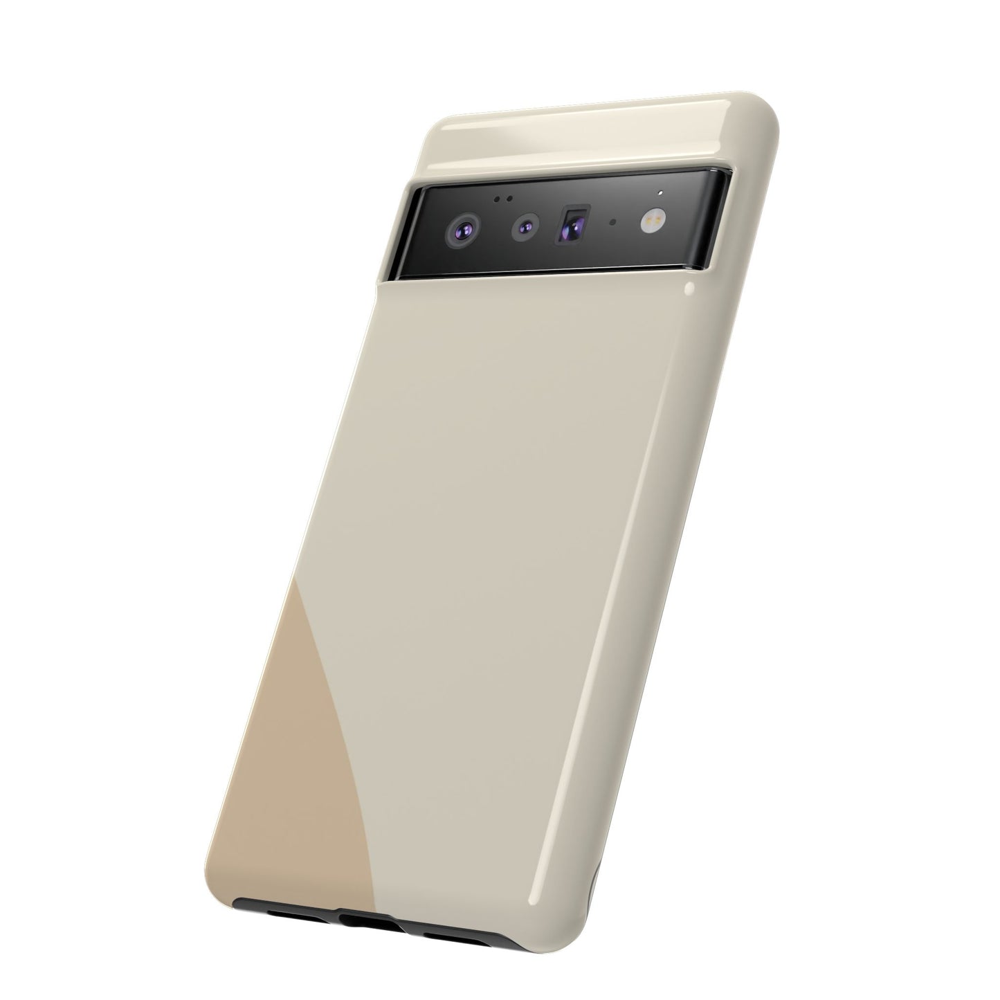 Minimalist Two-Tone Beige Tough Phone Case