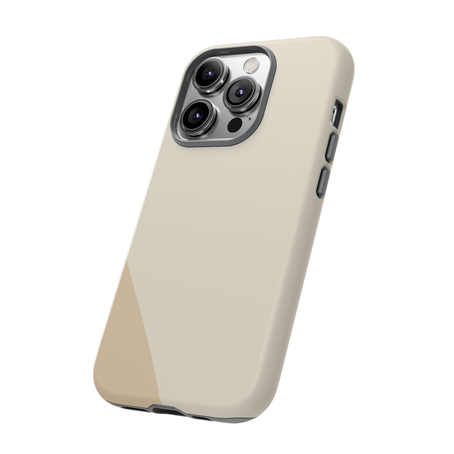 Minimalist Two-Tone Beige Tough Phone Case