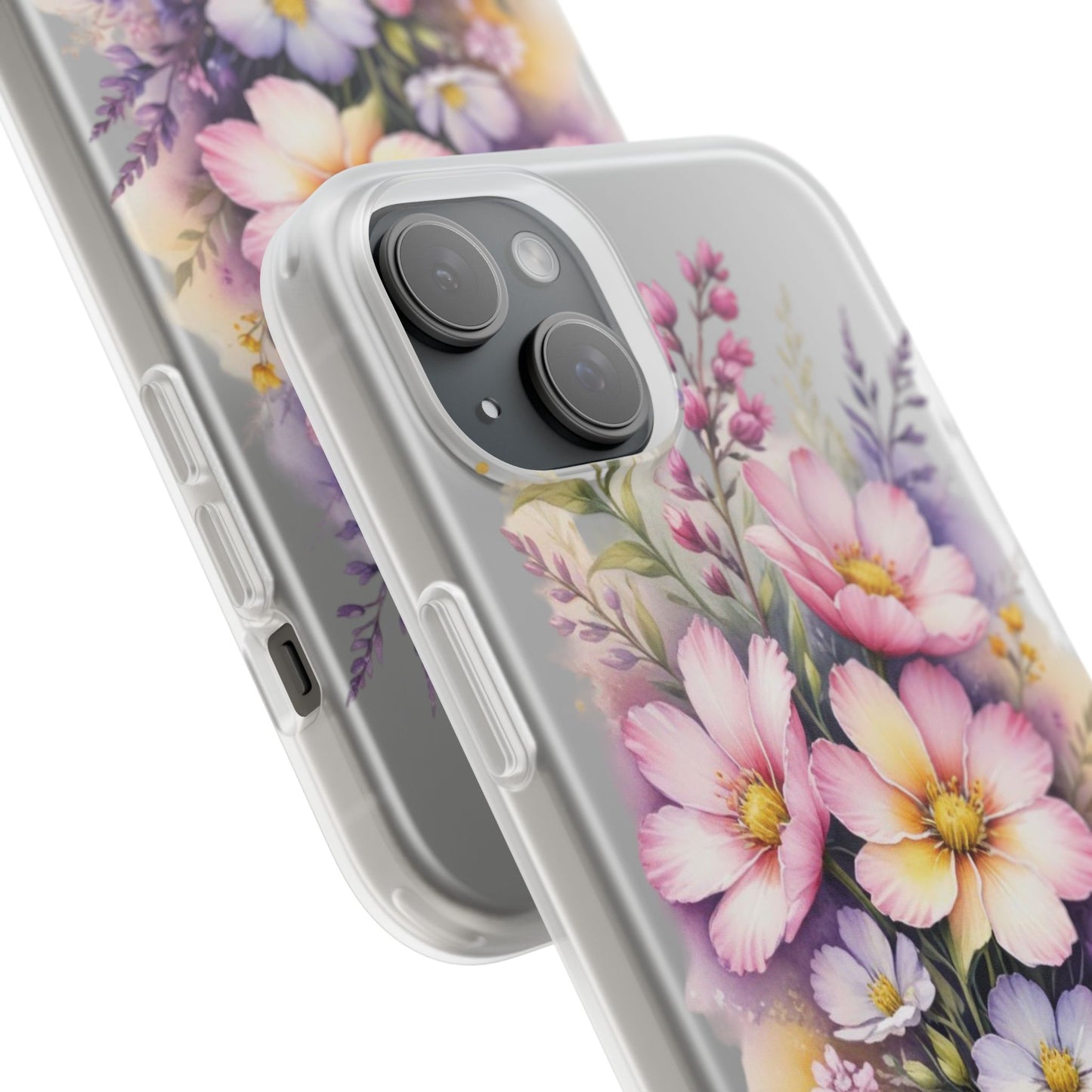 "Blossoming Beauty: Elegant Floral Flexi Phone Case"