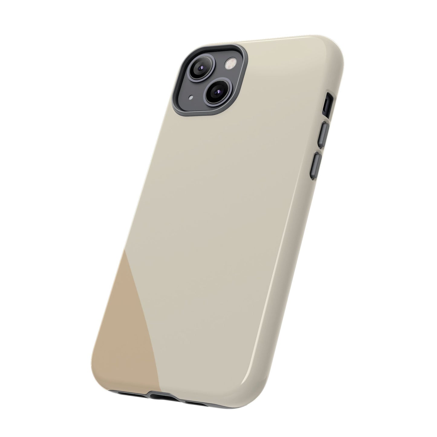 Minimalist Two-Tone Beige Tough Phone Case