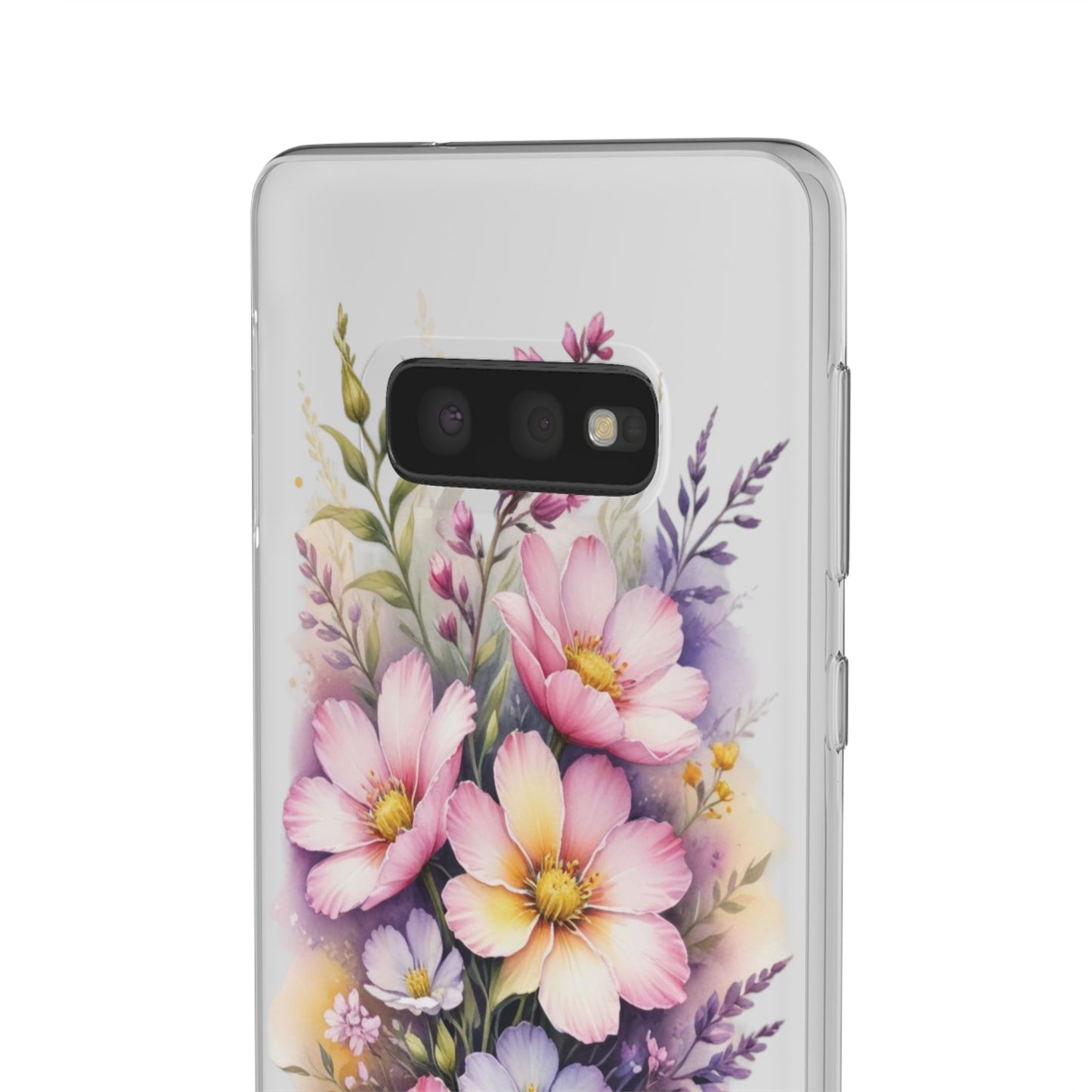 "Blossoming Beauty: Elegant Floral Flexi Phone Case"