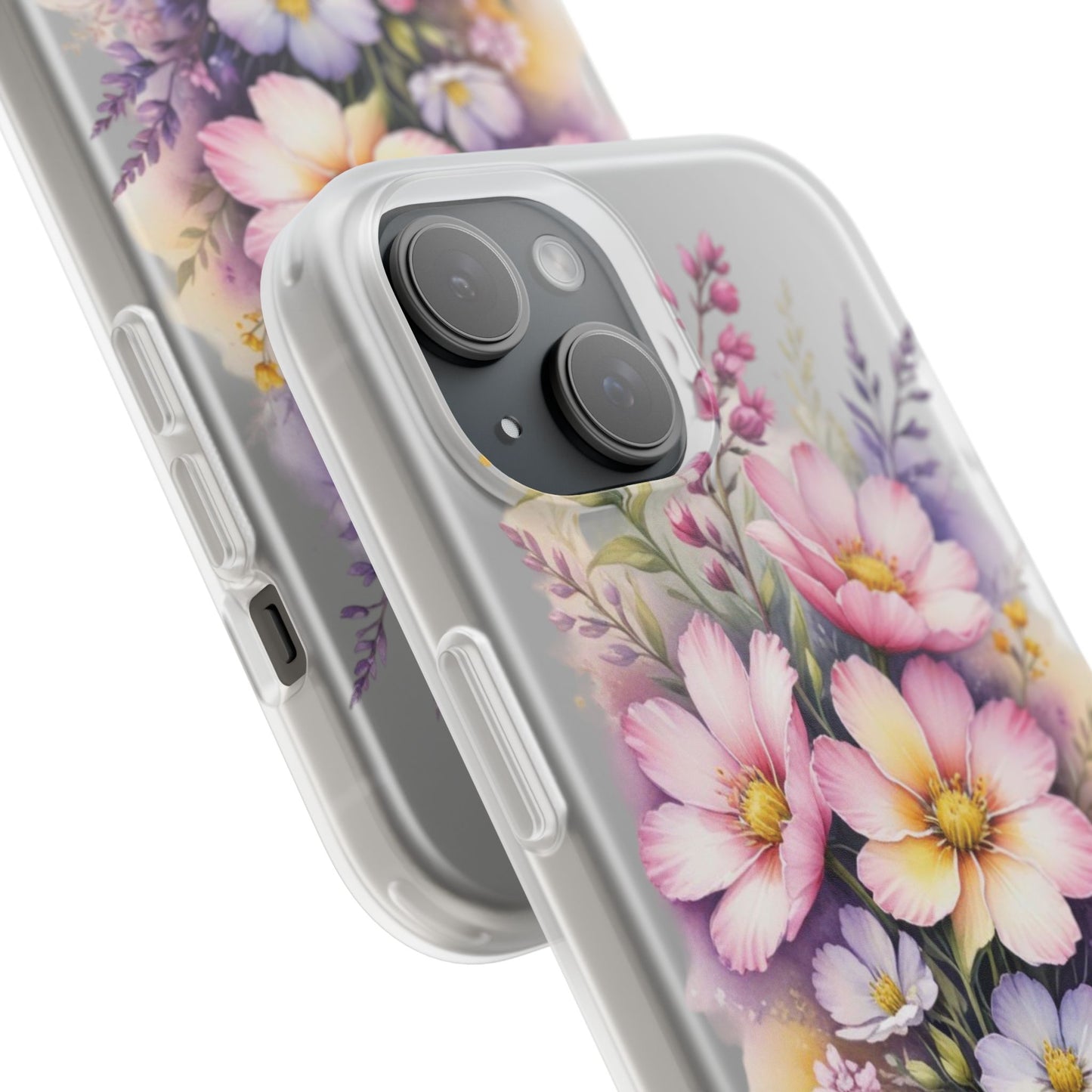 "Blossoming Beauty: Elegant Floral Flexi Phone Case"