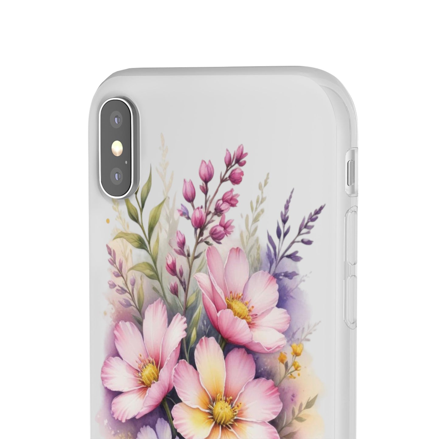 "Blossoming Beauty: Elegant Floral Flexi Phone Case"