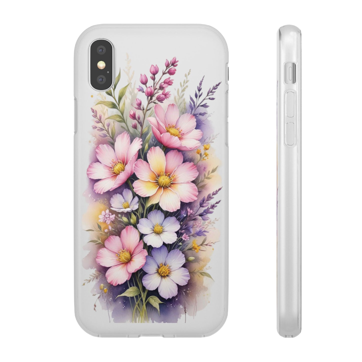 "Blossoming Beauty: Elegant Floral Flexi Phone Case"