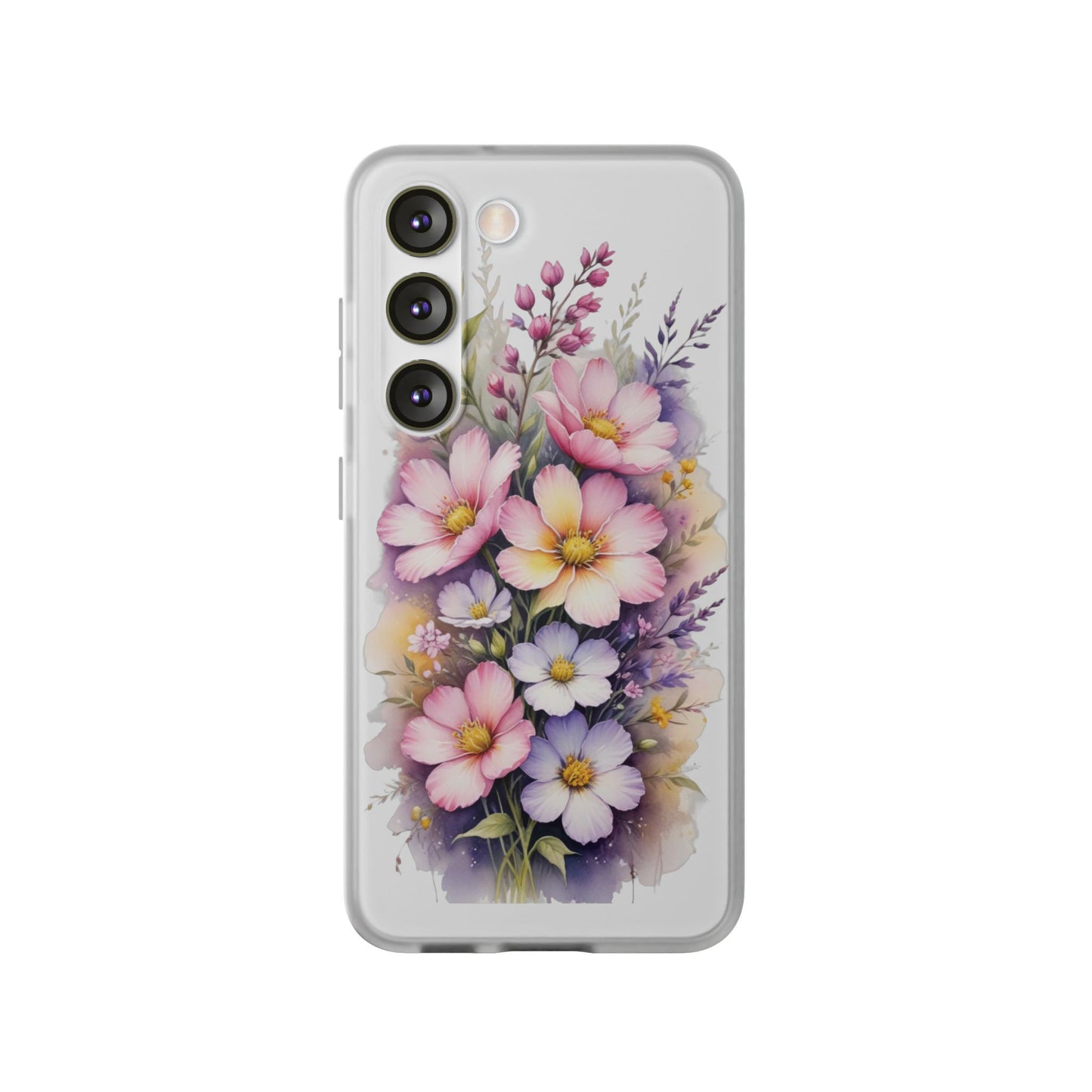 "Blossoming Beauty: Elegant Floral Flexi Phone Case"