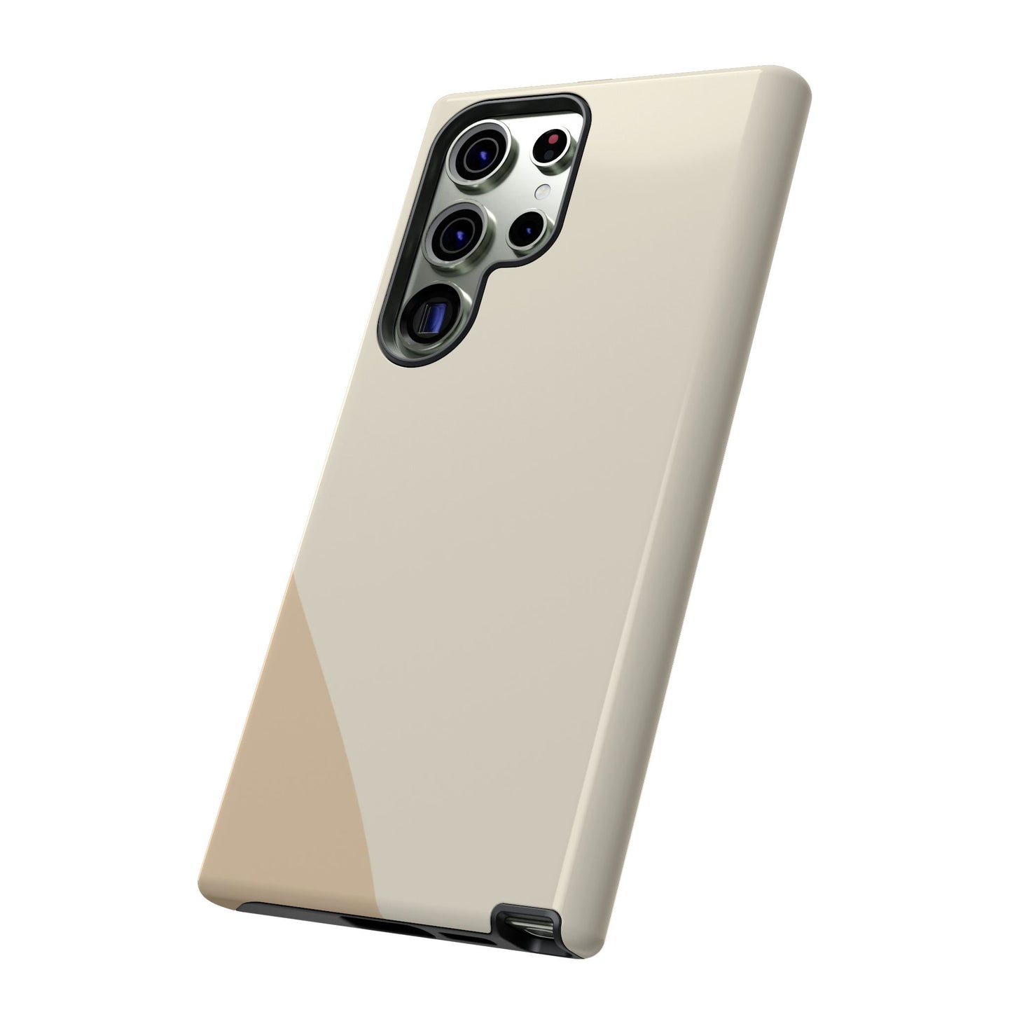 Minimalist Two-Tone Beige Tough Phone Case