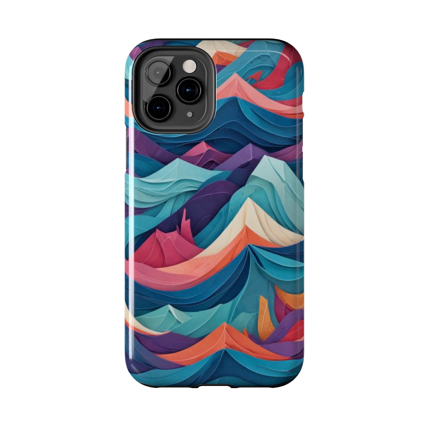 Aqua Turquoise Fabric Pattern –Tough Phone Case