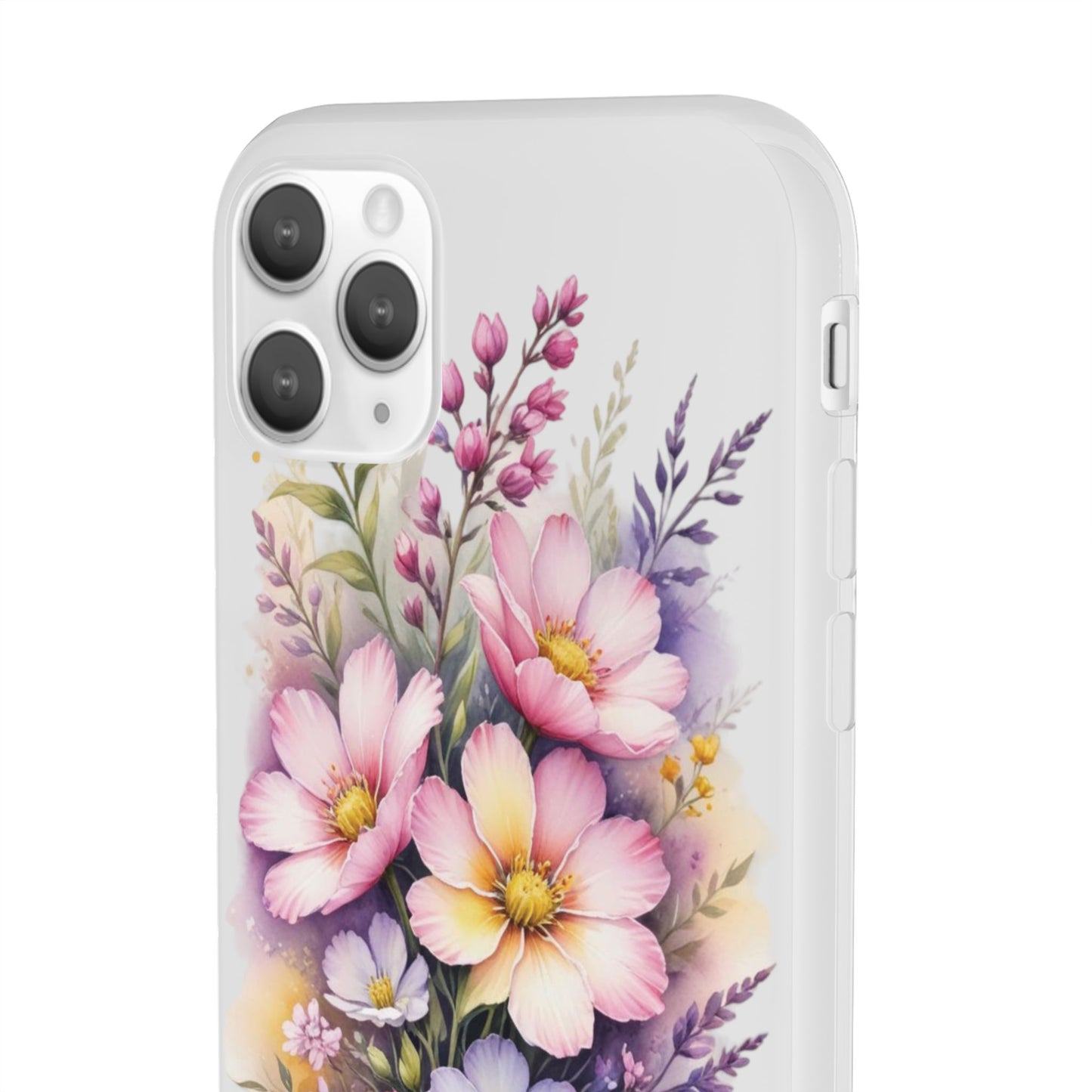 "Blossoming Beauty: Elegant Floral Flexi Phone Case"