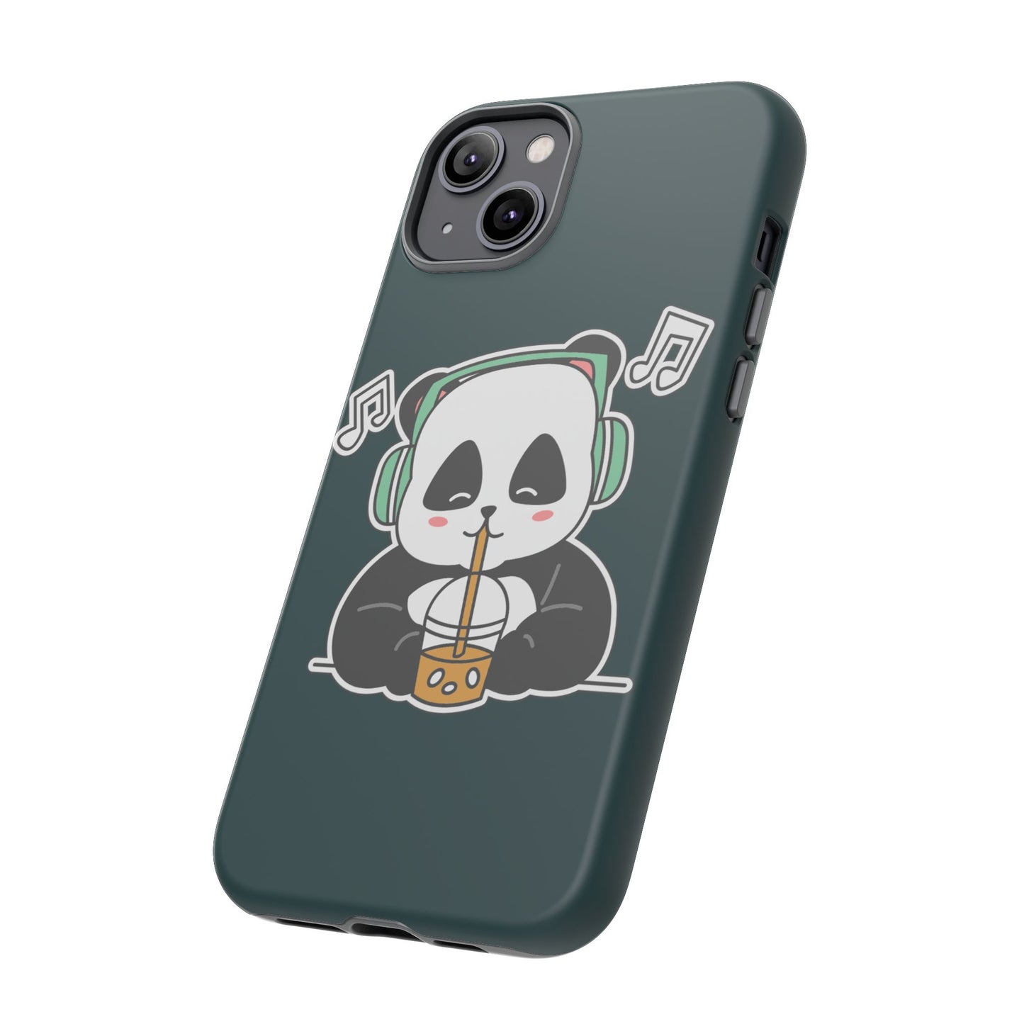 Chill Panda with Bubble Tea Tough Phone Case