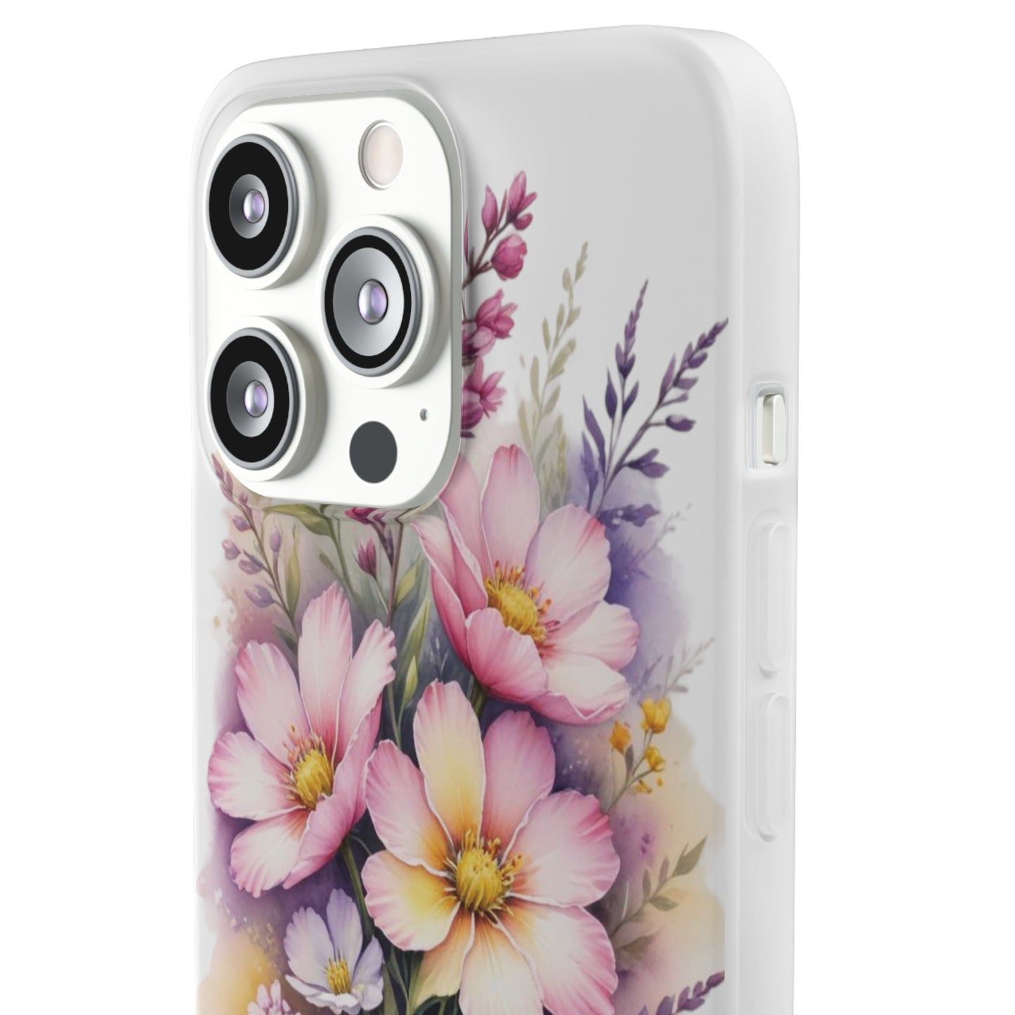 "Blossoming Beauty: Elegant Floral Flexi Phone Case"