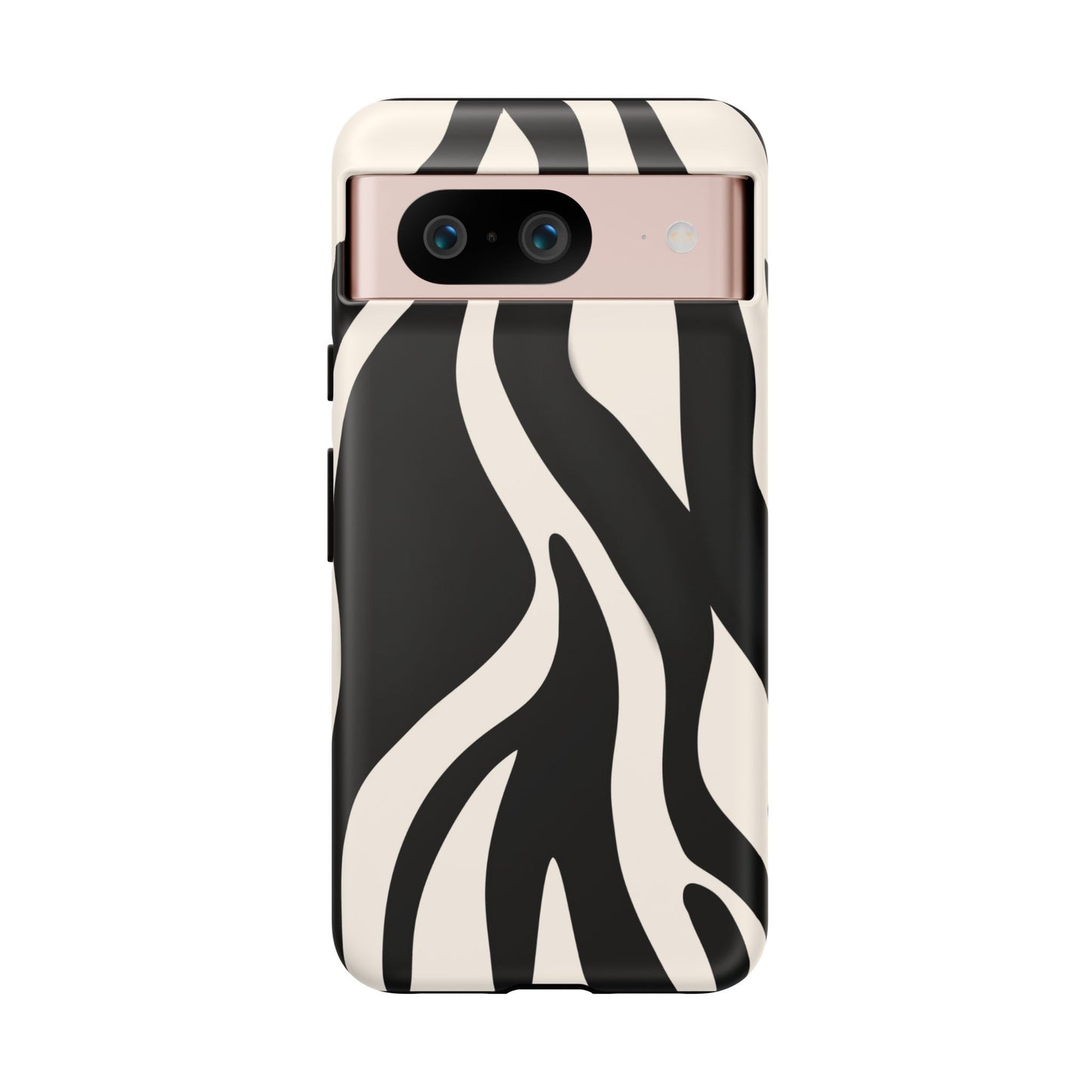 "Monochrome Waves: Zebra-Inspired Elegance Tough Case"