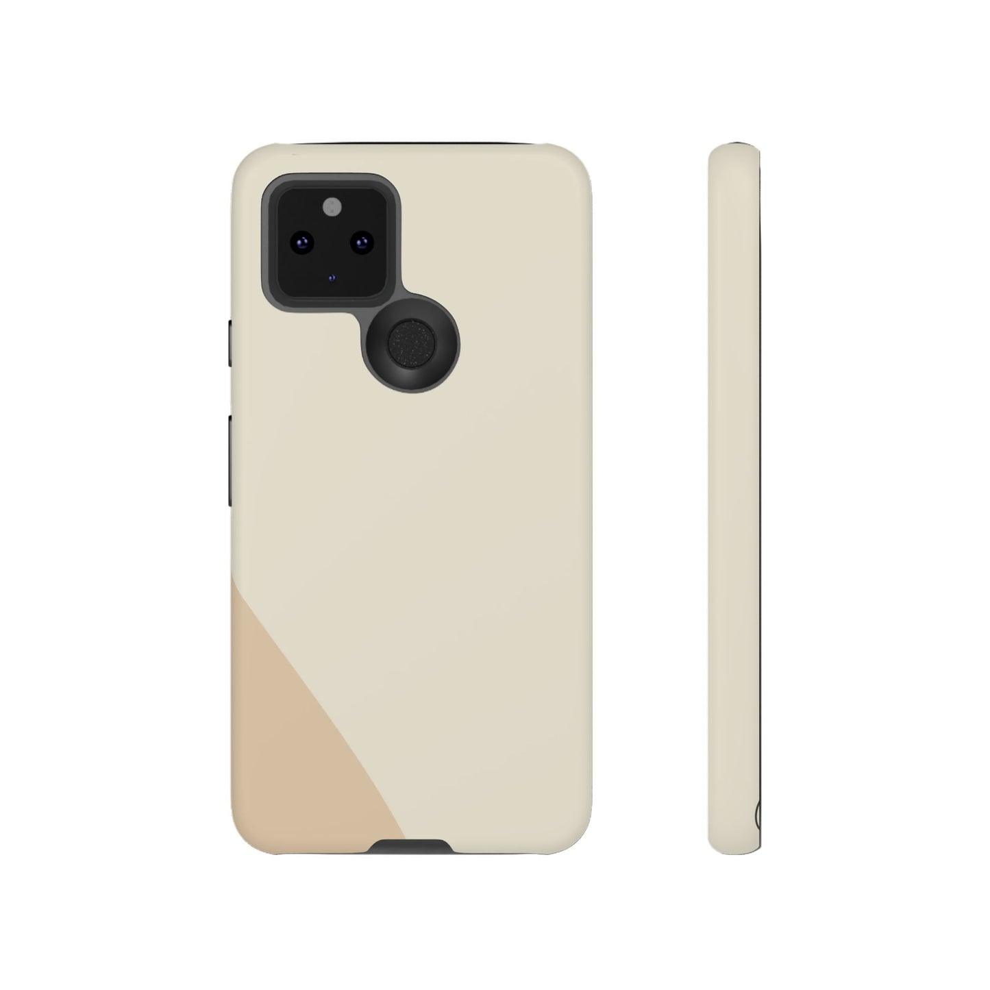 Minimalist Two-Tone Beige Tough Phone Case