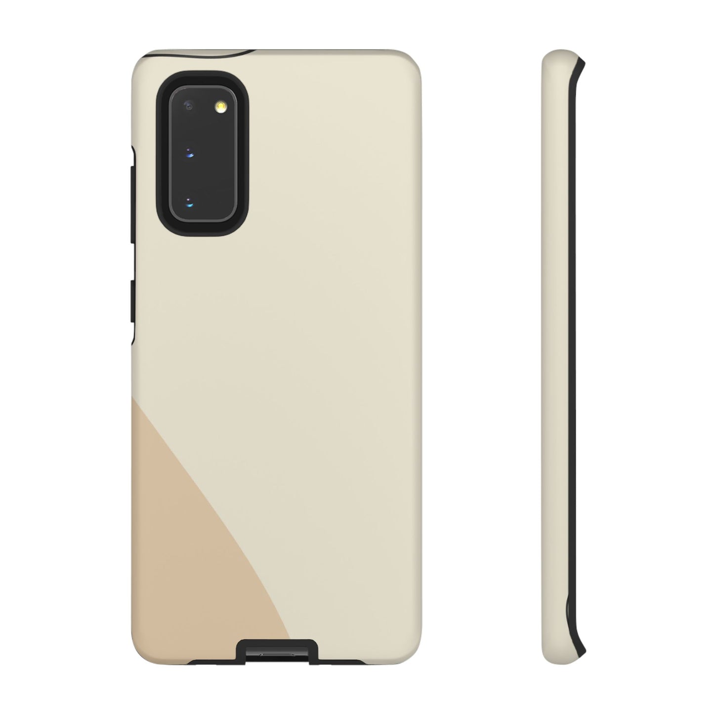 Minimalist Two-Tone Beige Tough Phone Case