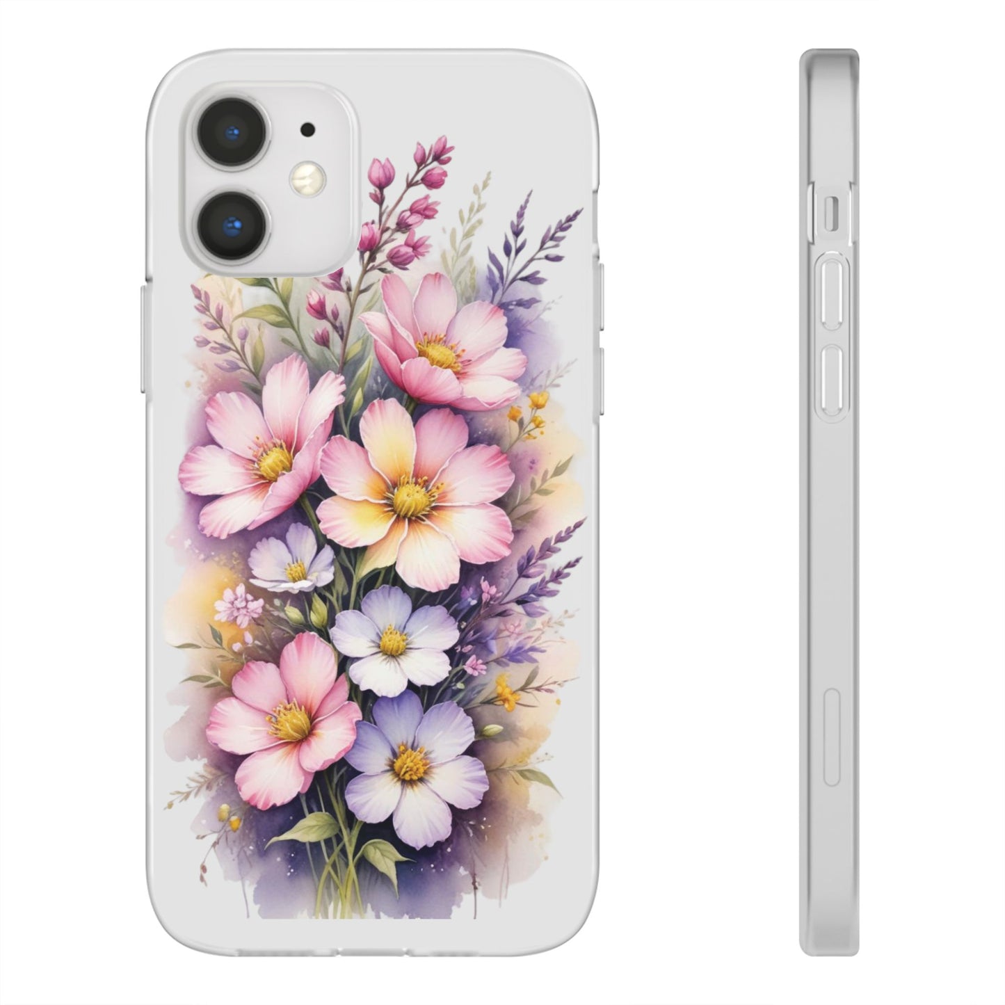 "Blossoming Beauty: Elegant Floral Flexi Phone Case"