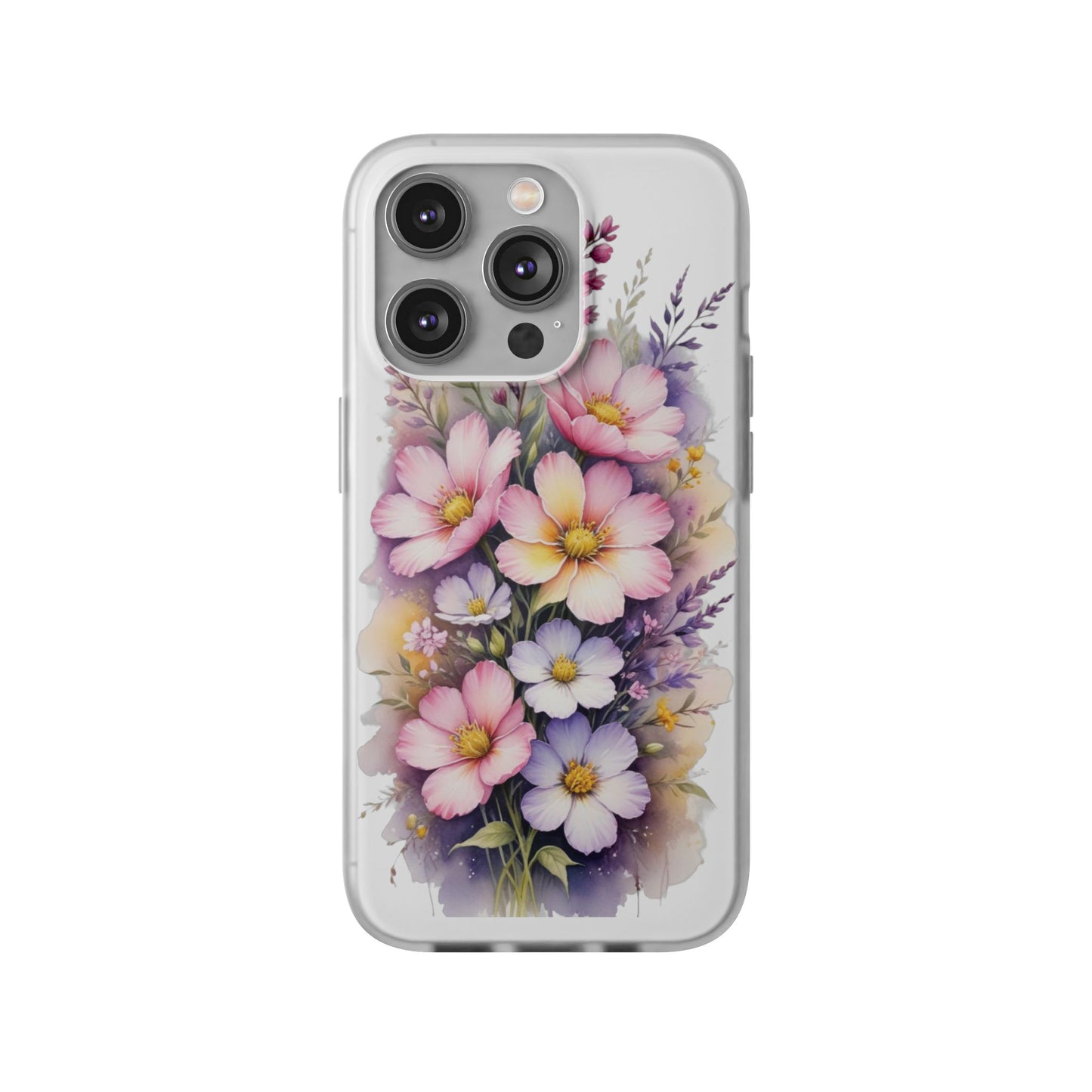 "Blossoming Beauty: Elegant Floral Flexi Phone Case"