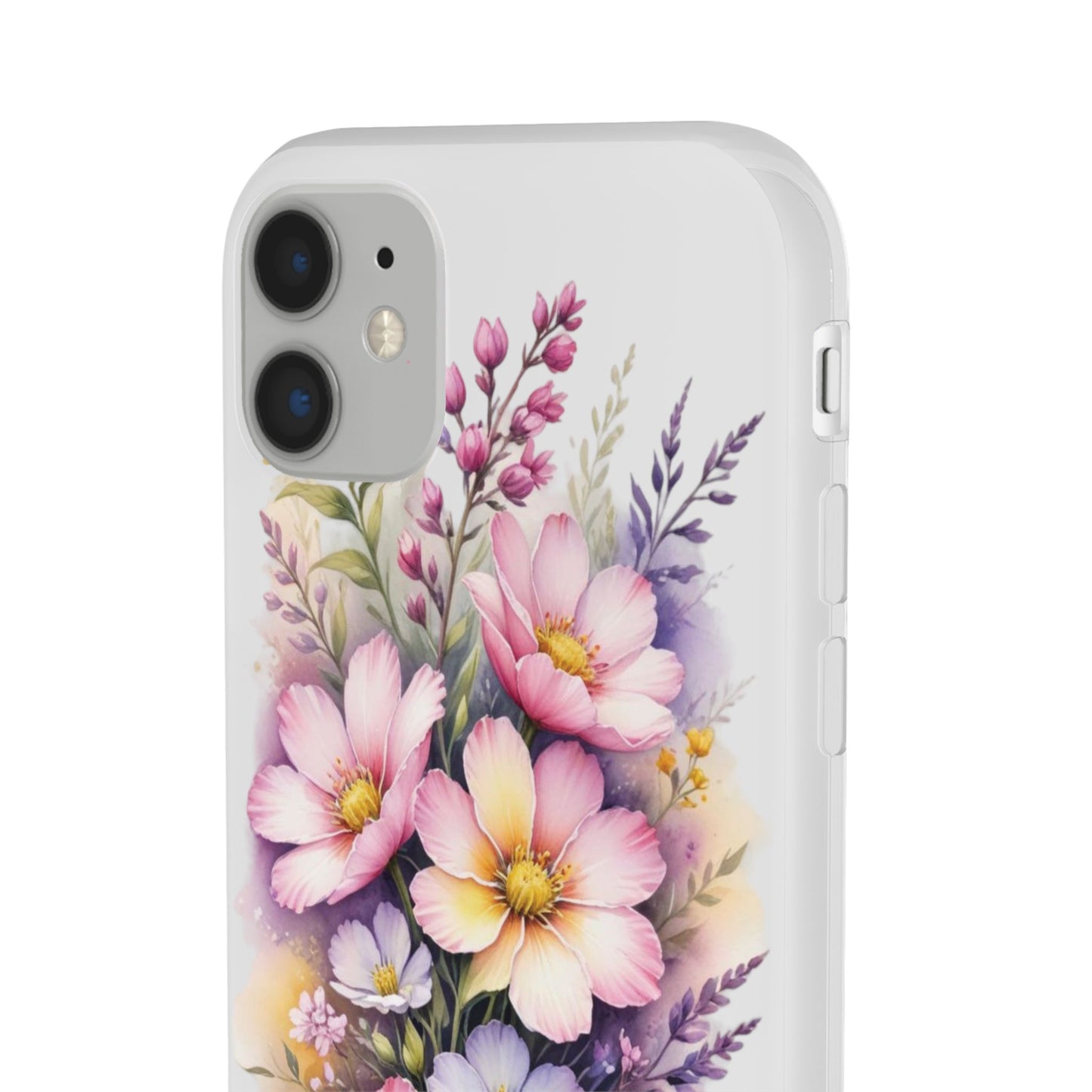 "Blossoming Beauty: Elegant Floral Flexi Phone Case"