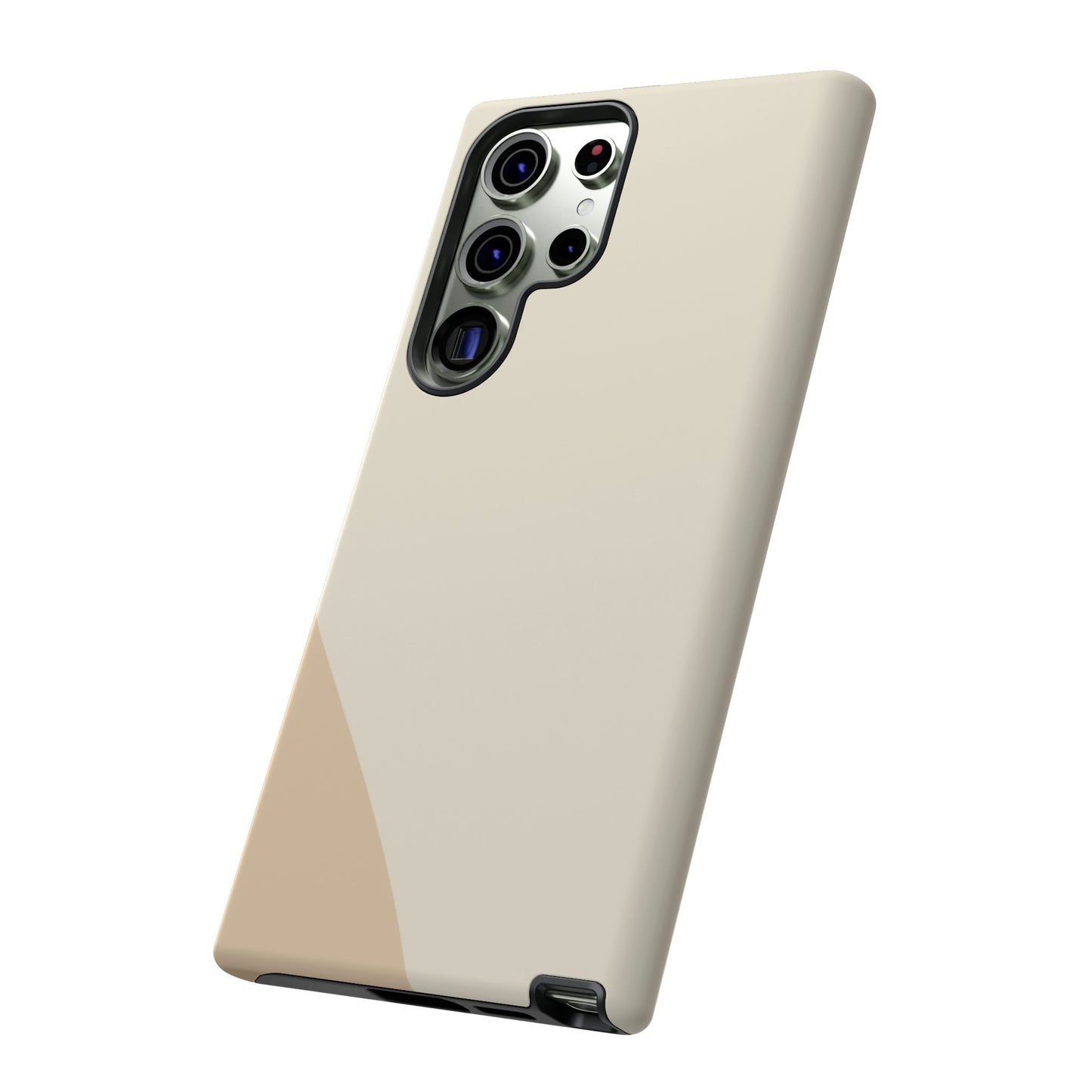 Minimalist Two-Tone Beige Tough Phone Case