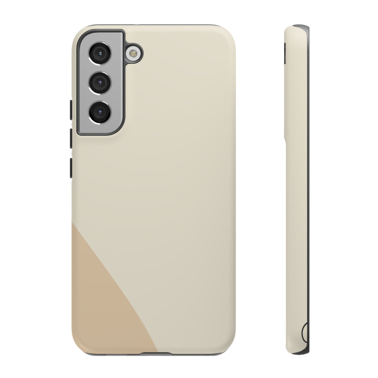 Minimalist Two-Tone Beige Tough Phone Case