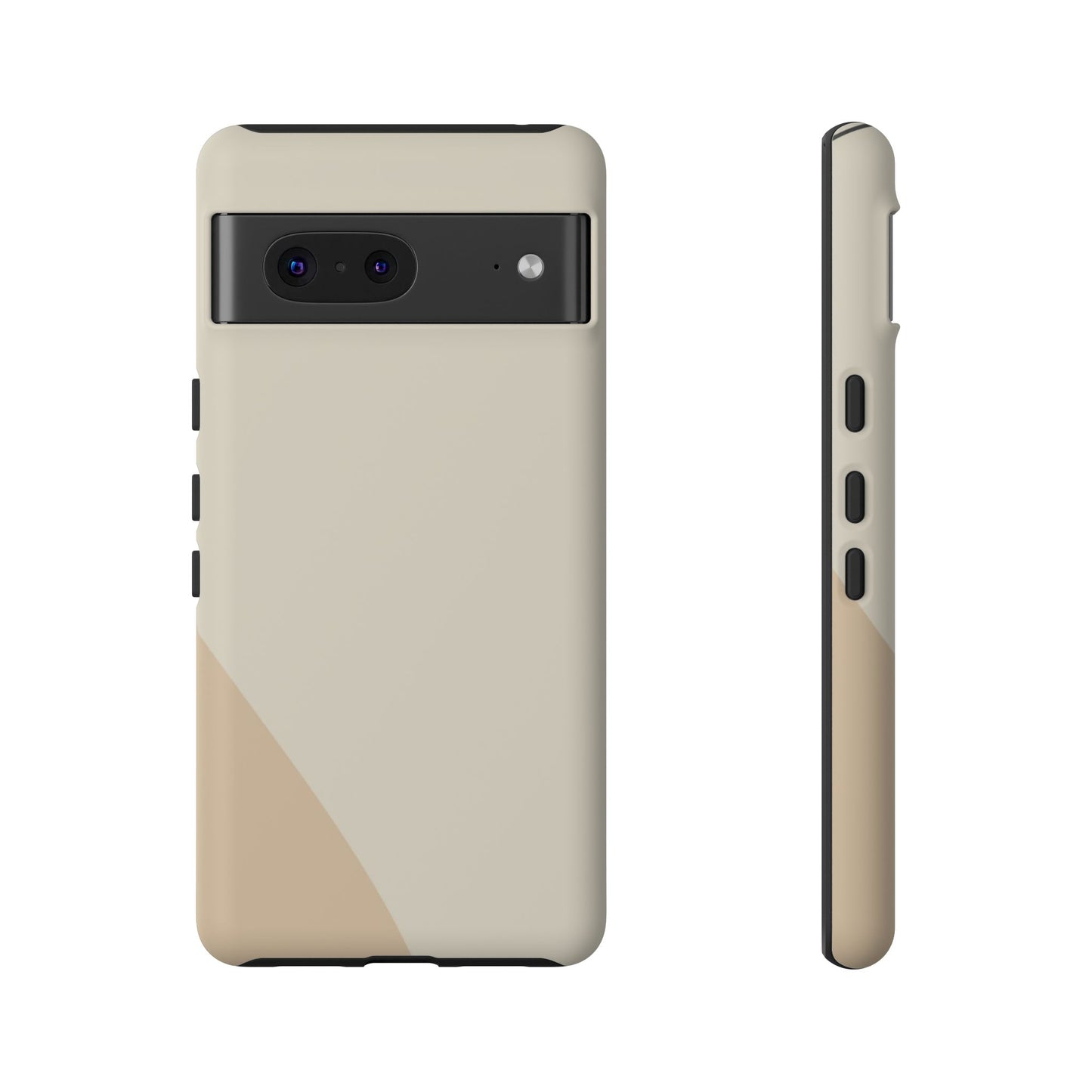 Minimalist Two-Tone Beige Tough Phone Case