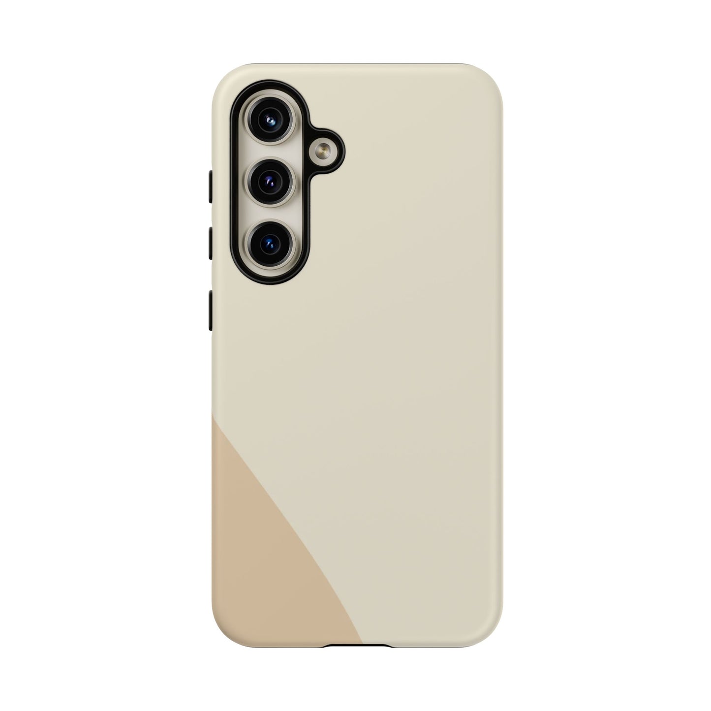 Minimalist Two-Tone Beige Tough Phone Case