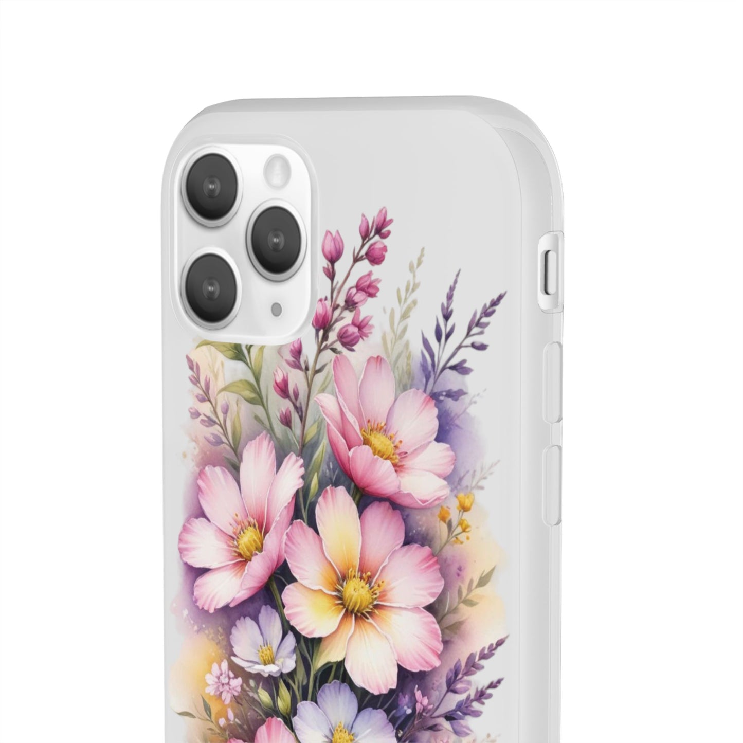 "Blossoming Beauty: Elegant Floral Flexi Phone Case"