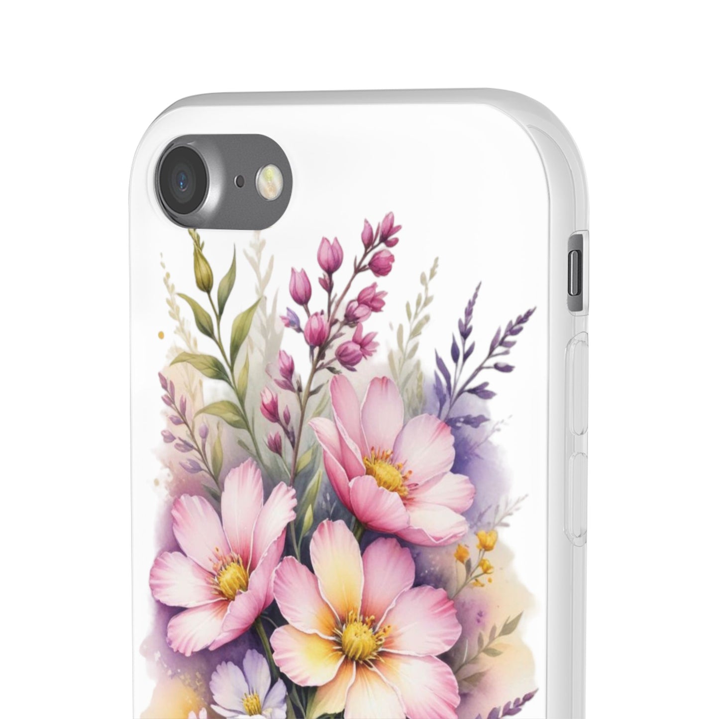 "Blossoming Beauty: Elegant Floral Flexi Phone Case"