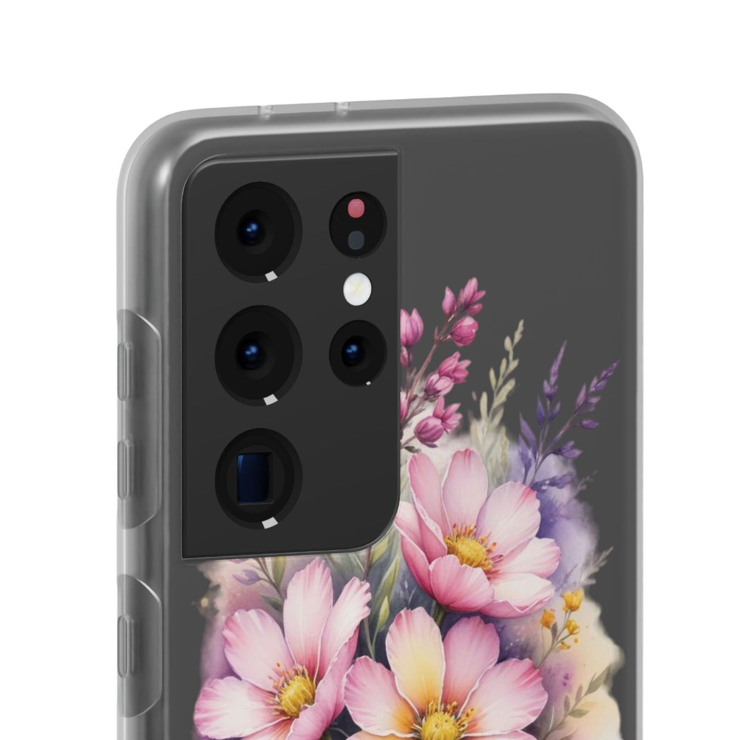 "Blossoming Beauty: Elegant Floral Flexi Phone Case"