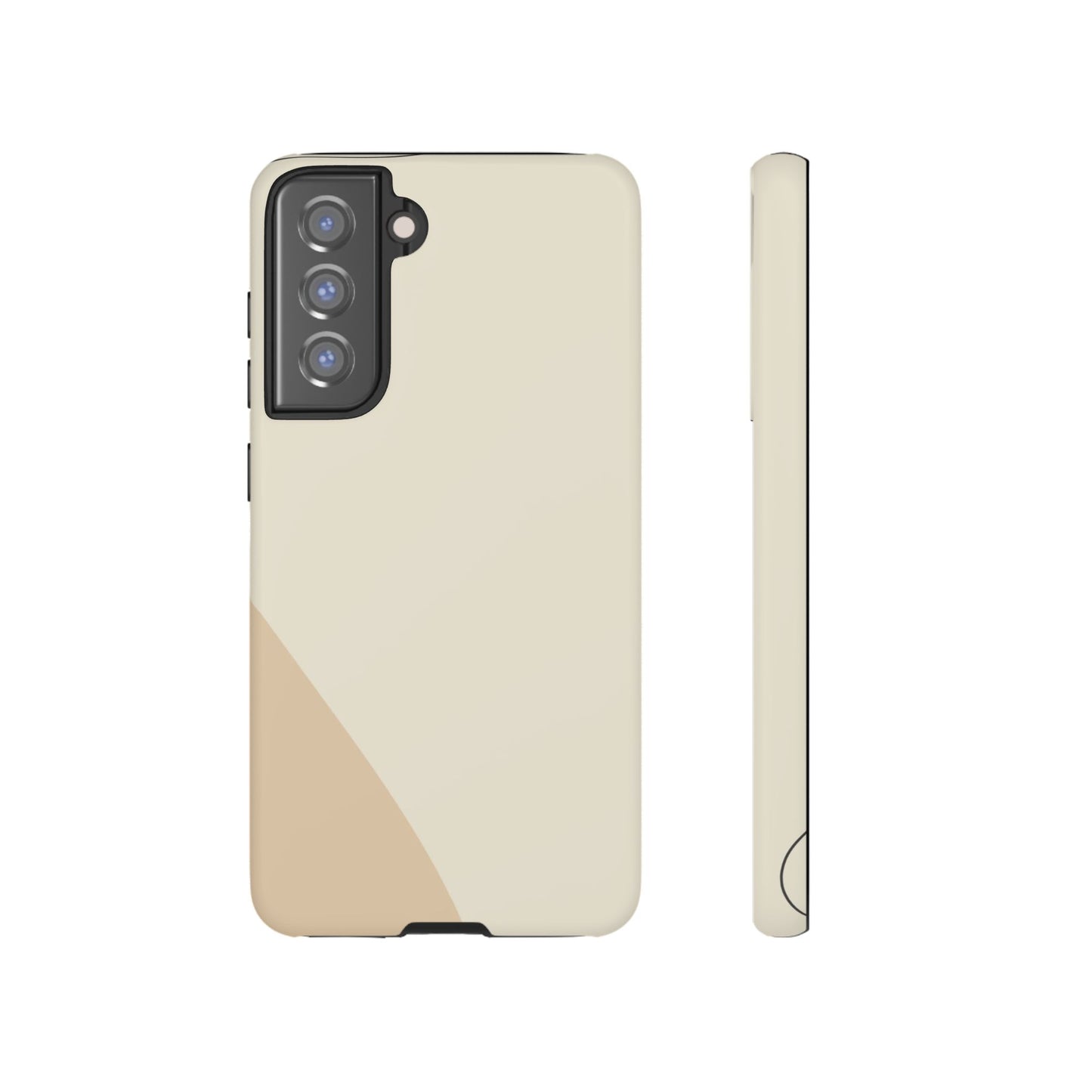 Minimalist Two-Tone Beige Tough Phone Case