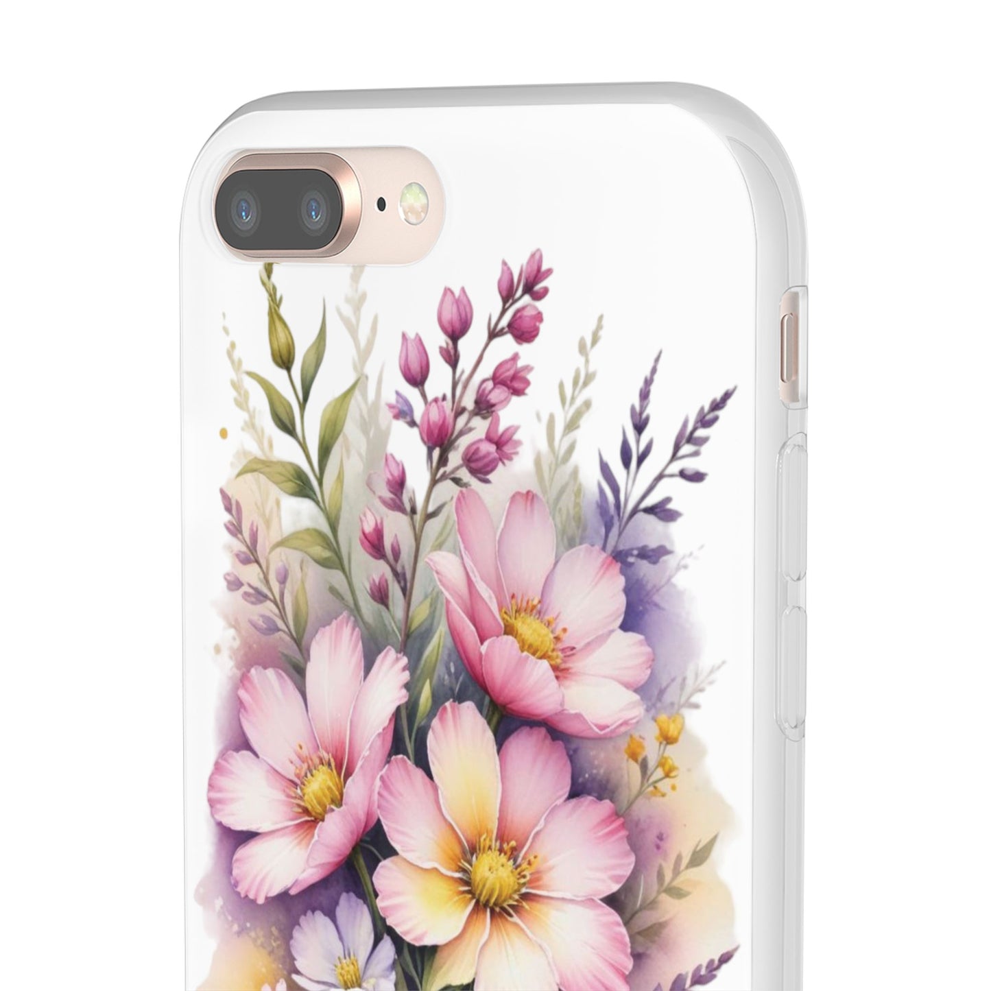 "Blossoming Beauty: Elegant Floral Flexi Phone Case"