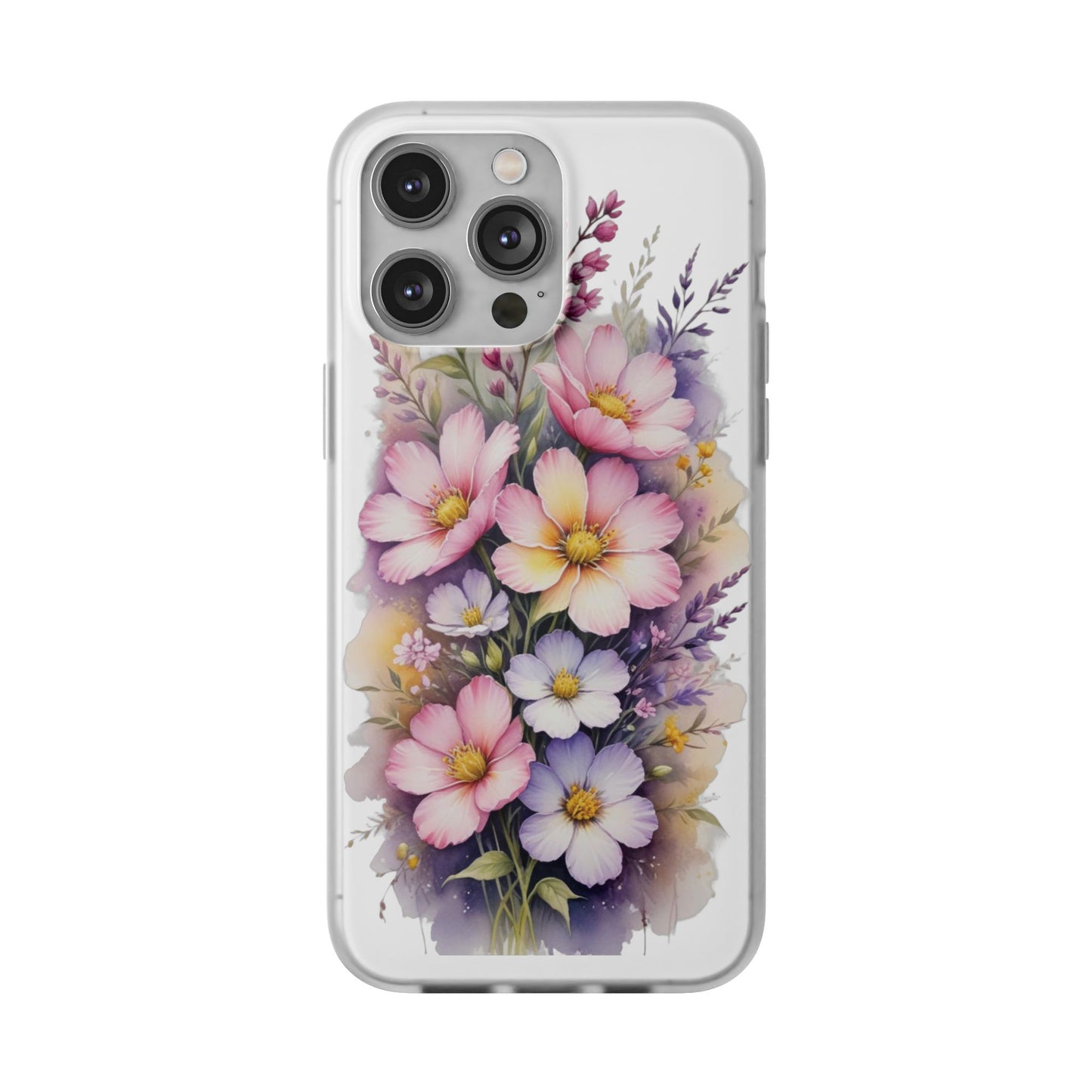 "Blossoming Beauty: Elegant Floral Flexi Phone Case"