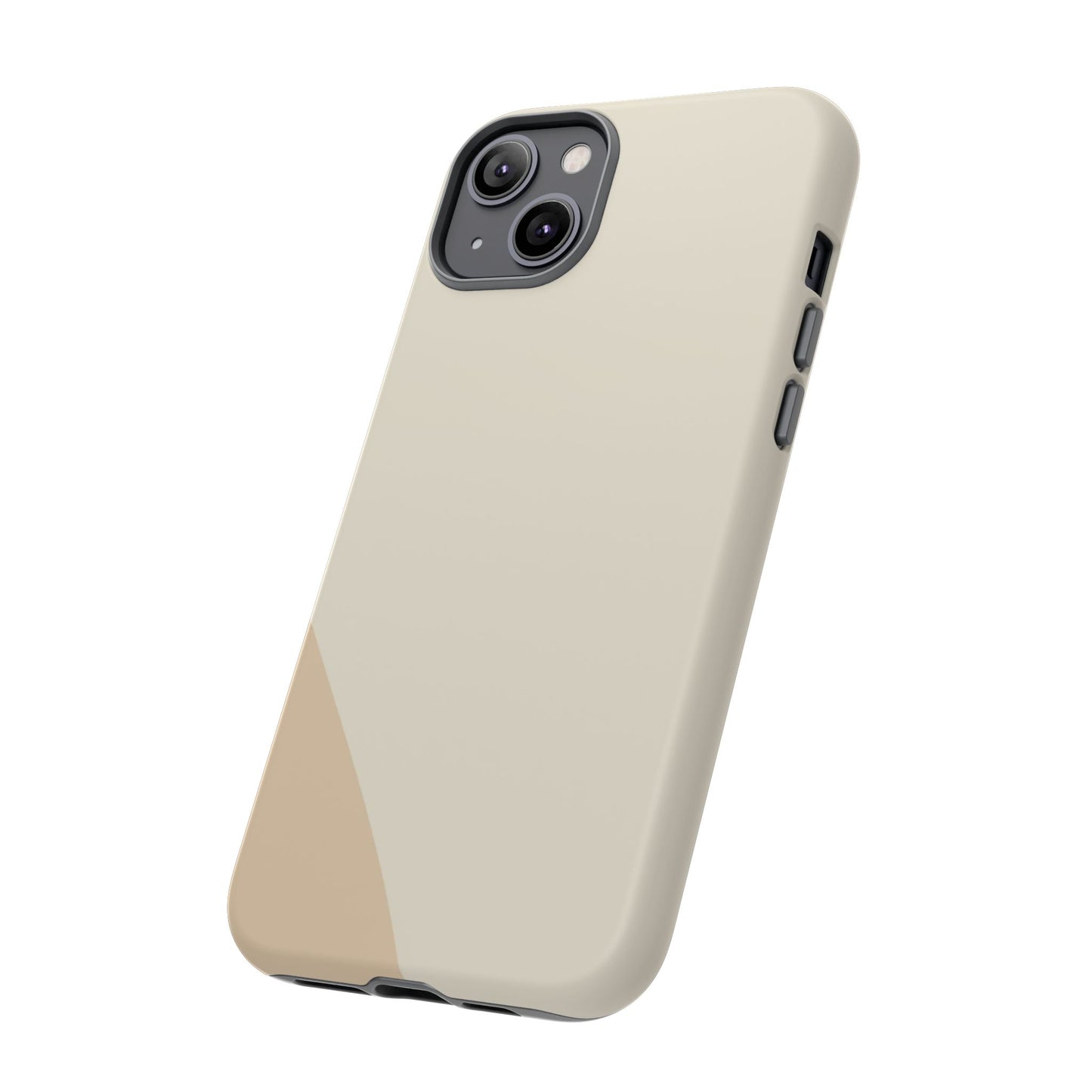 Minimalist Two-Tone Beige Tough Phone Case