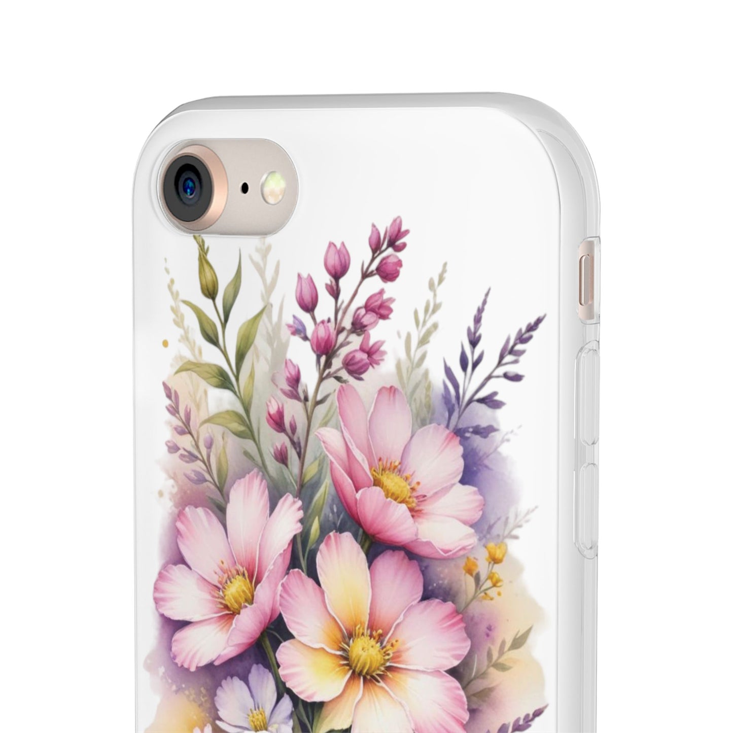 "Blossoming Beauty: Elegant Floral Flexi Phone Case"