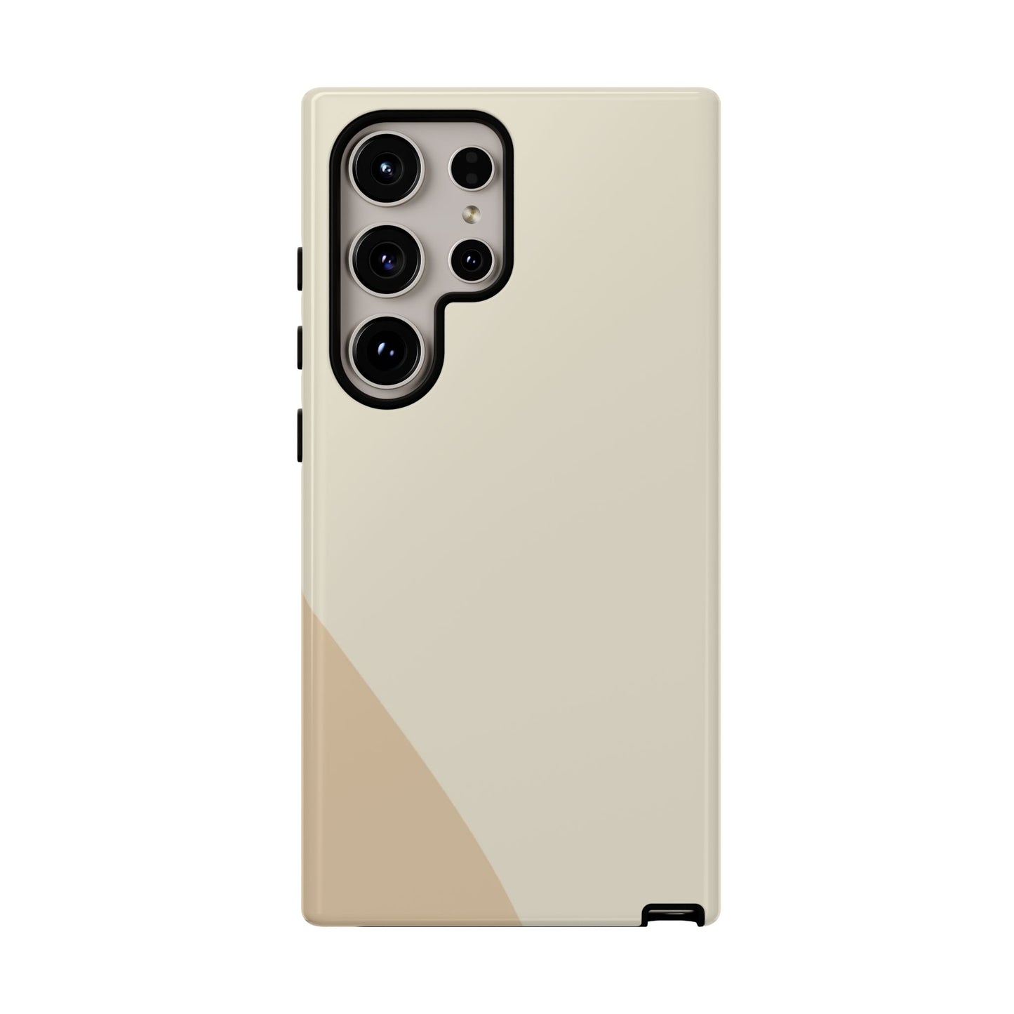 Minimalist Two-Tone Beige Tough Phone Case