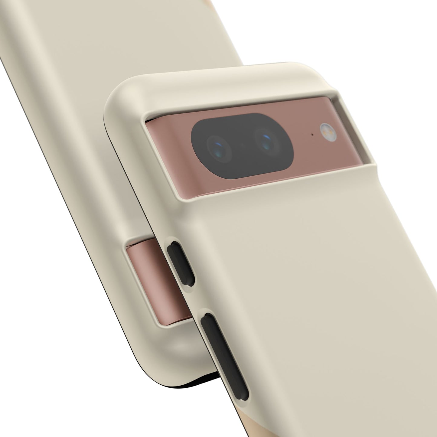 Minimalist Two-Tone Beige Tough Phone Case