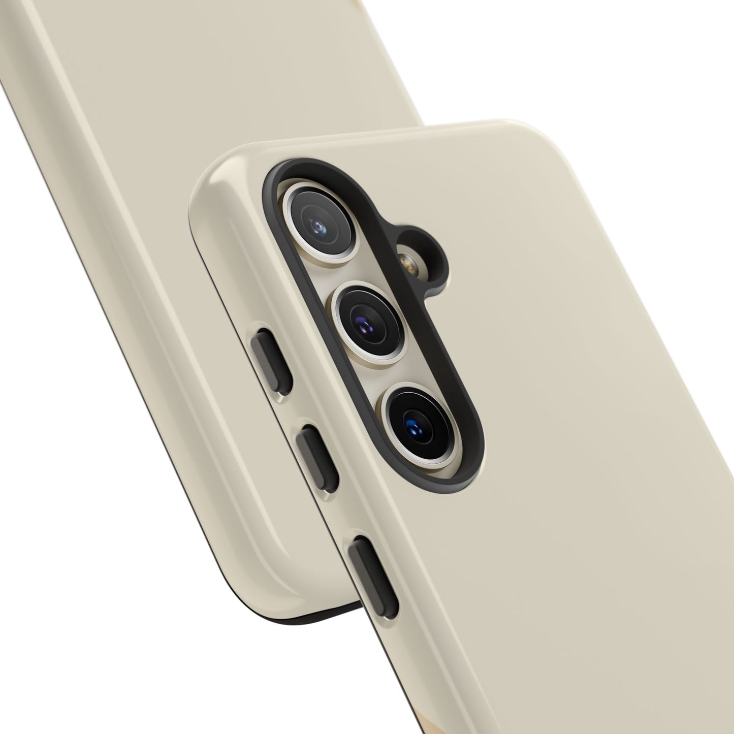 Minimalist Two-Tone Beige Tough Phone Case