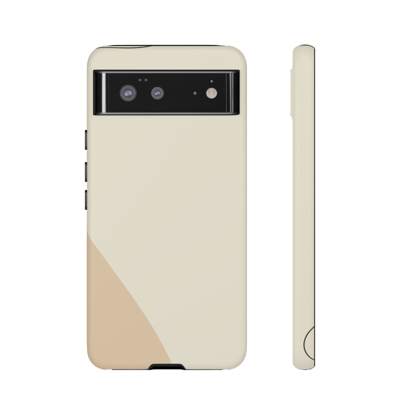 Minimalist Two-Tone Beige Tough Phone Case