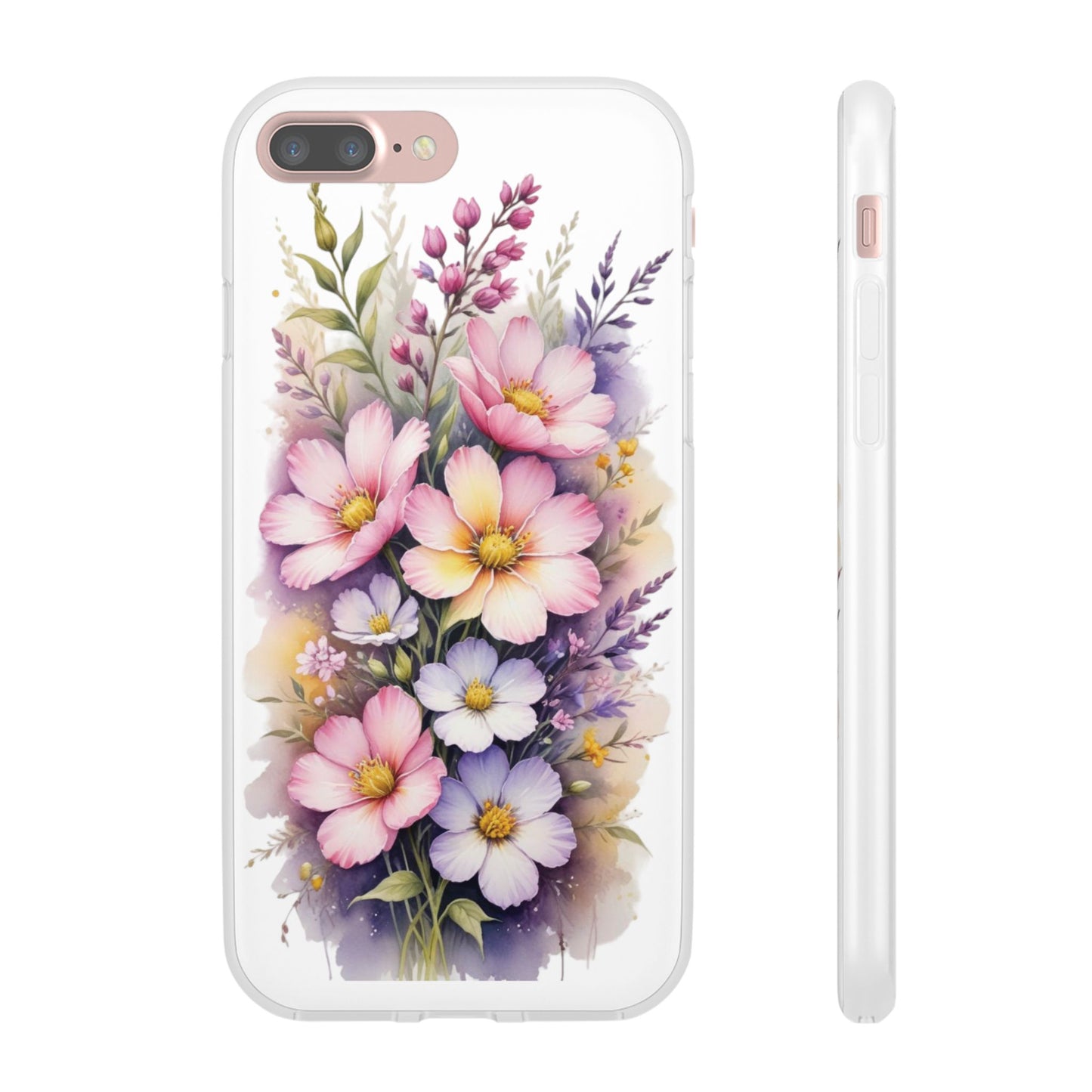 "Blossoming Beauty: Elegant Floral Flexi Phone Case"