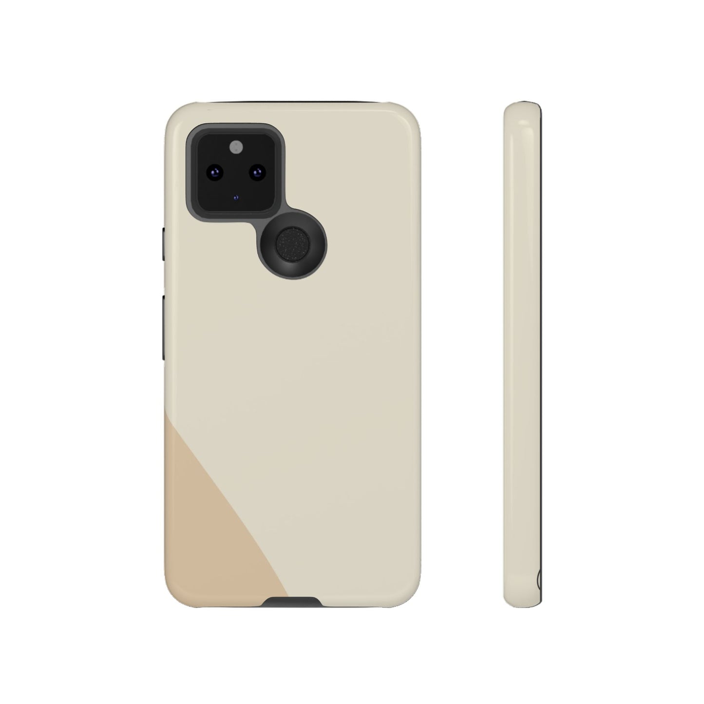 Minimalist Two-Tone Beige Tough Phone Case