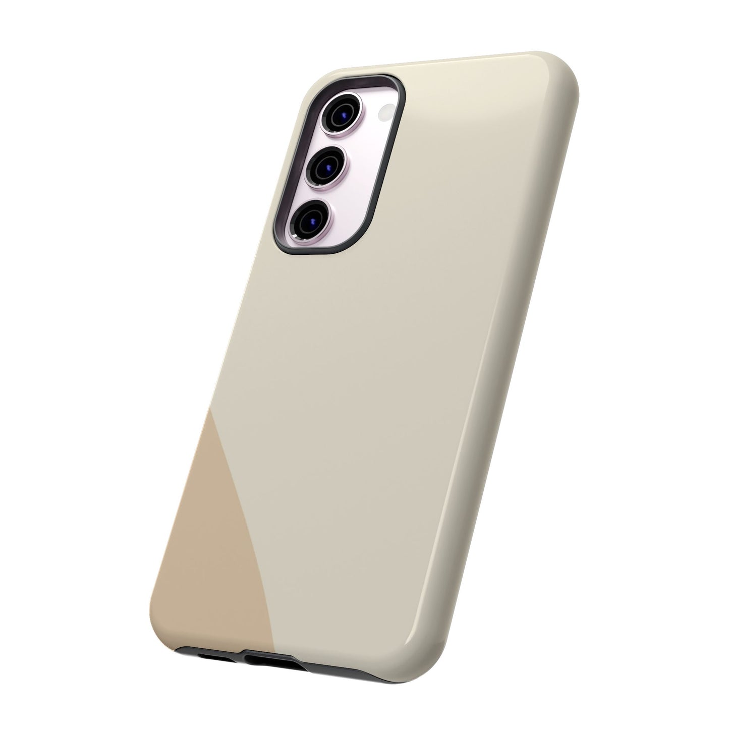 Minimalist Two-Tone Beige Tough Phone Case