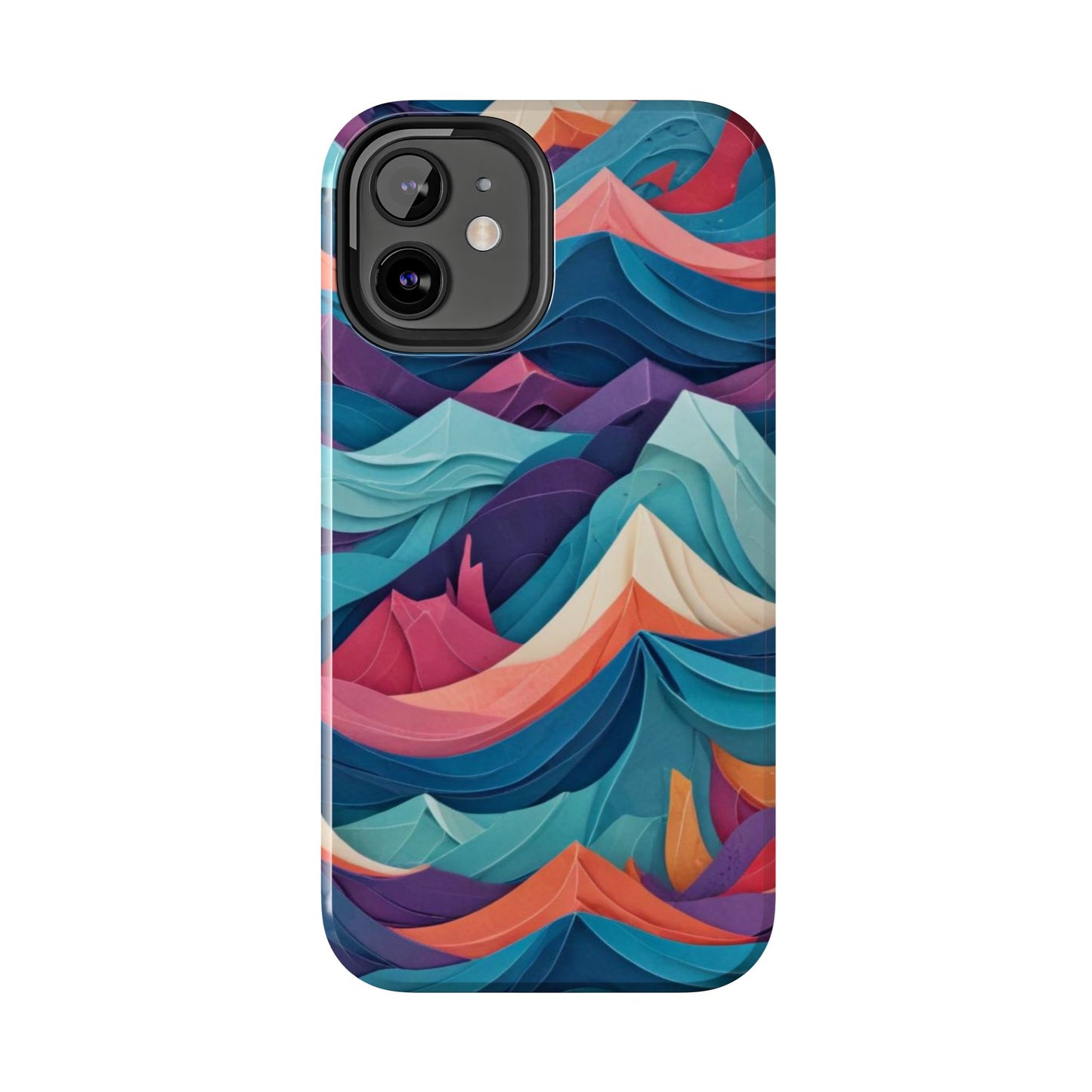 Aqua Turquoise Fabric Pattern –Tough Phone Case