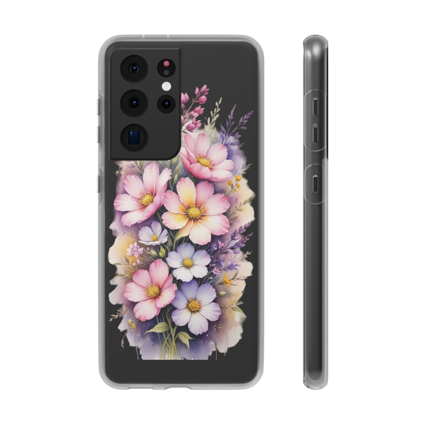 "Blossoming Beauty: Elegant Floral Flexi Phone Case"