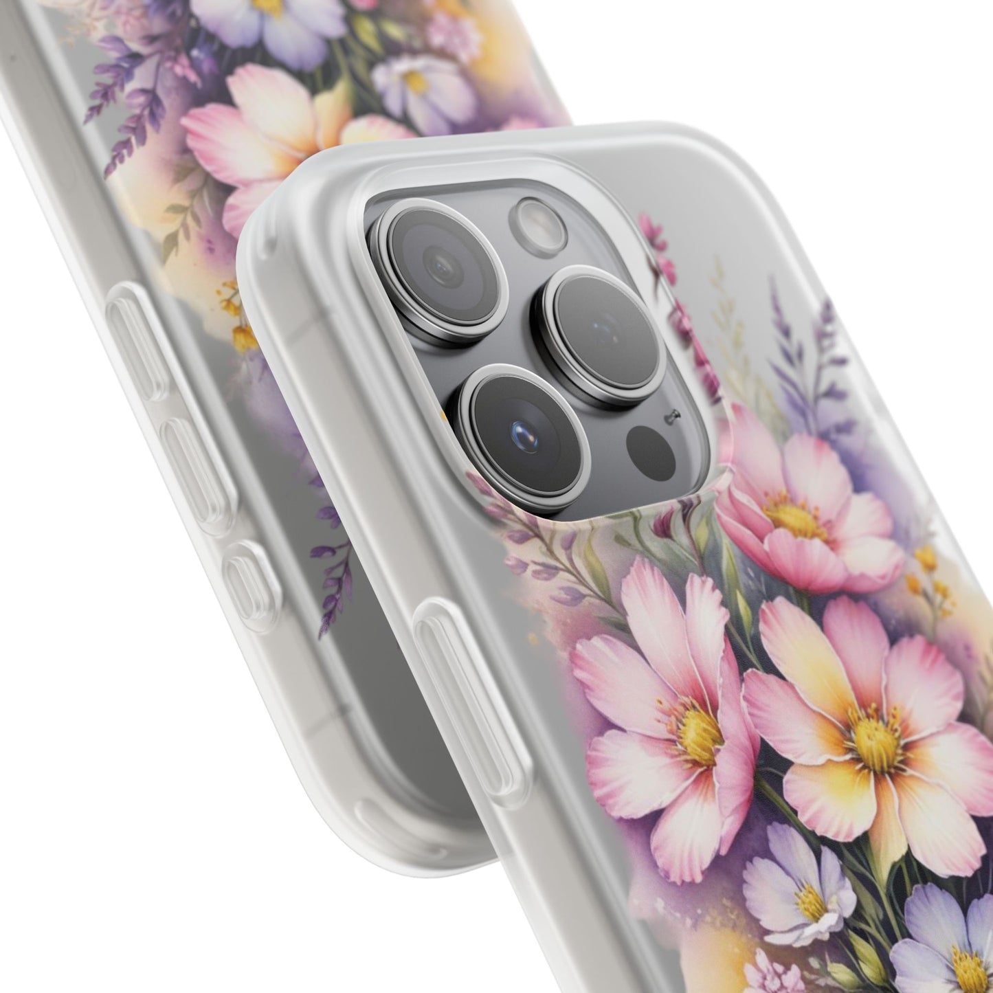 "Blossoming Beauty: Elegant Floral Flexi Phone Case"